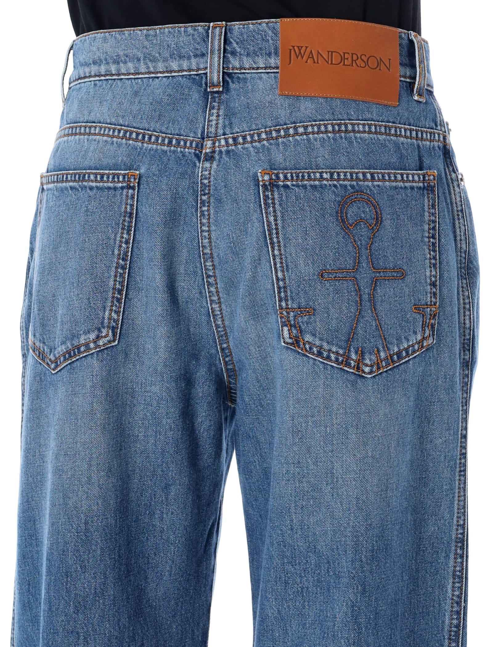 Shop Jw Anderson Bootcut Jeans In Light Blue