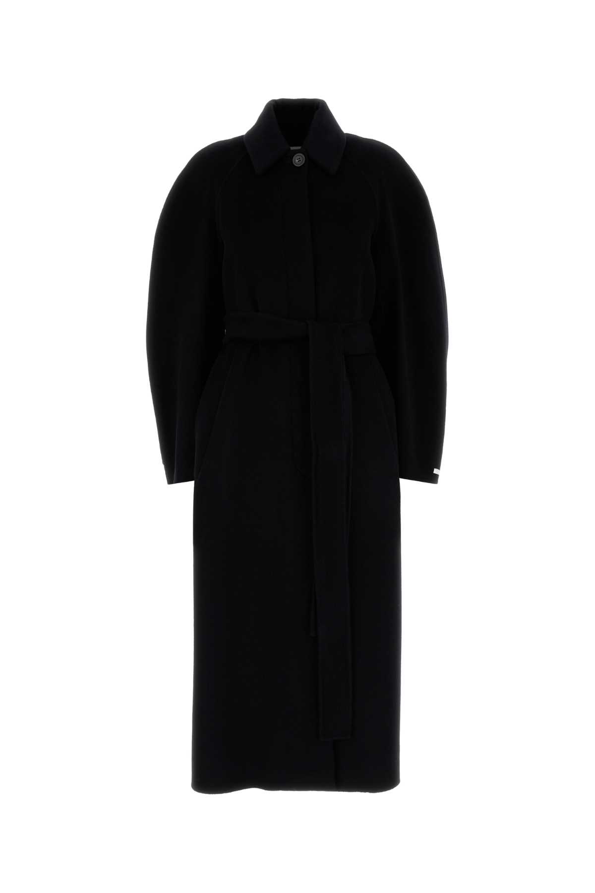 Black Wool Blend Azzorre Coat