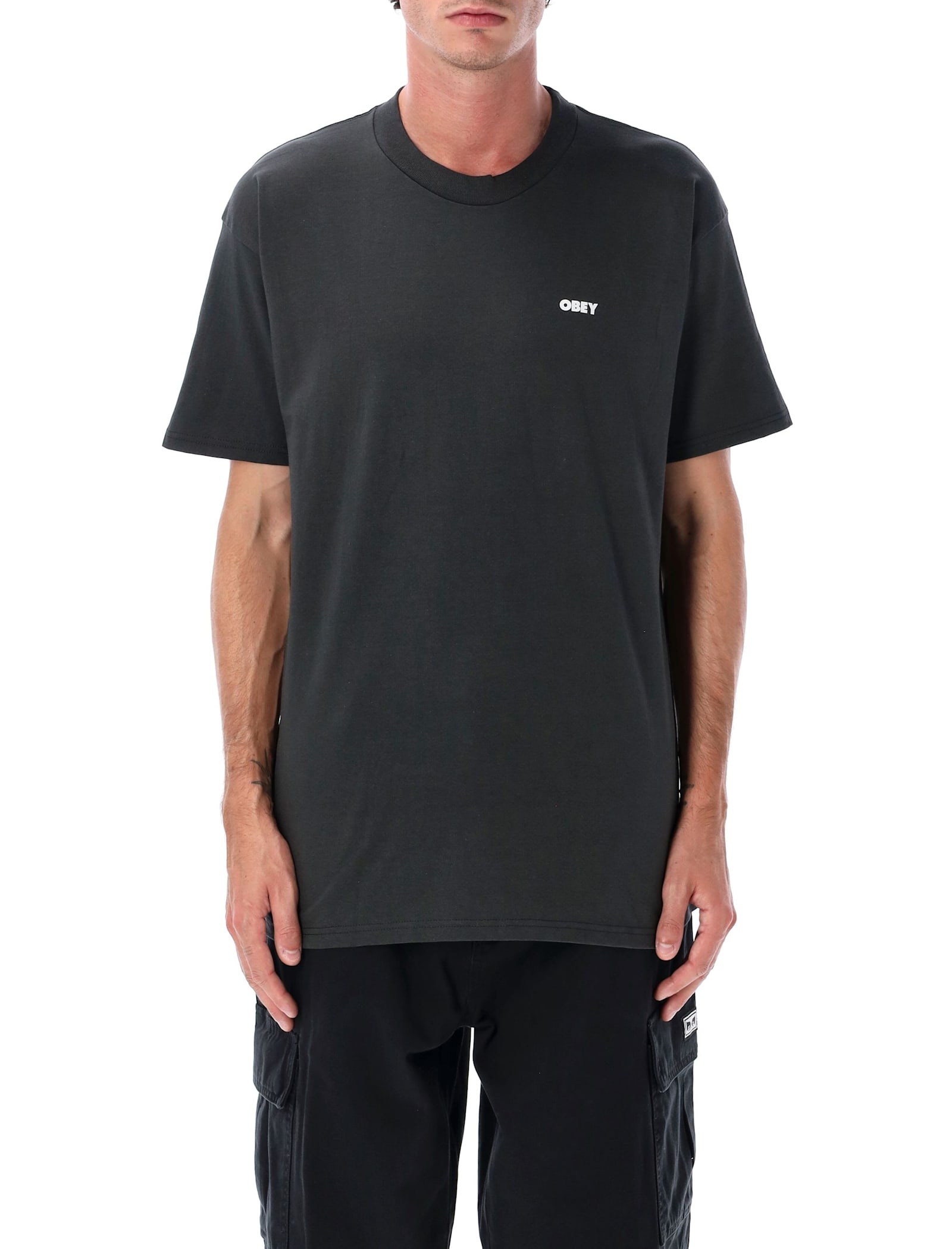 Obey Golden Goose Women Black Leather Bag In Black