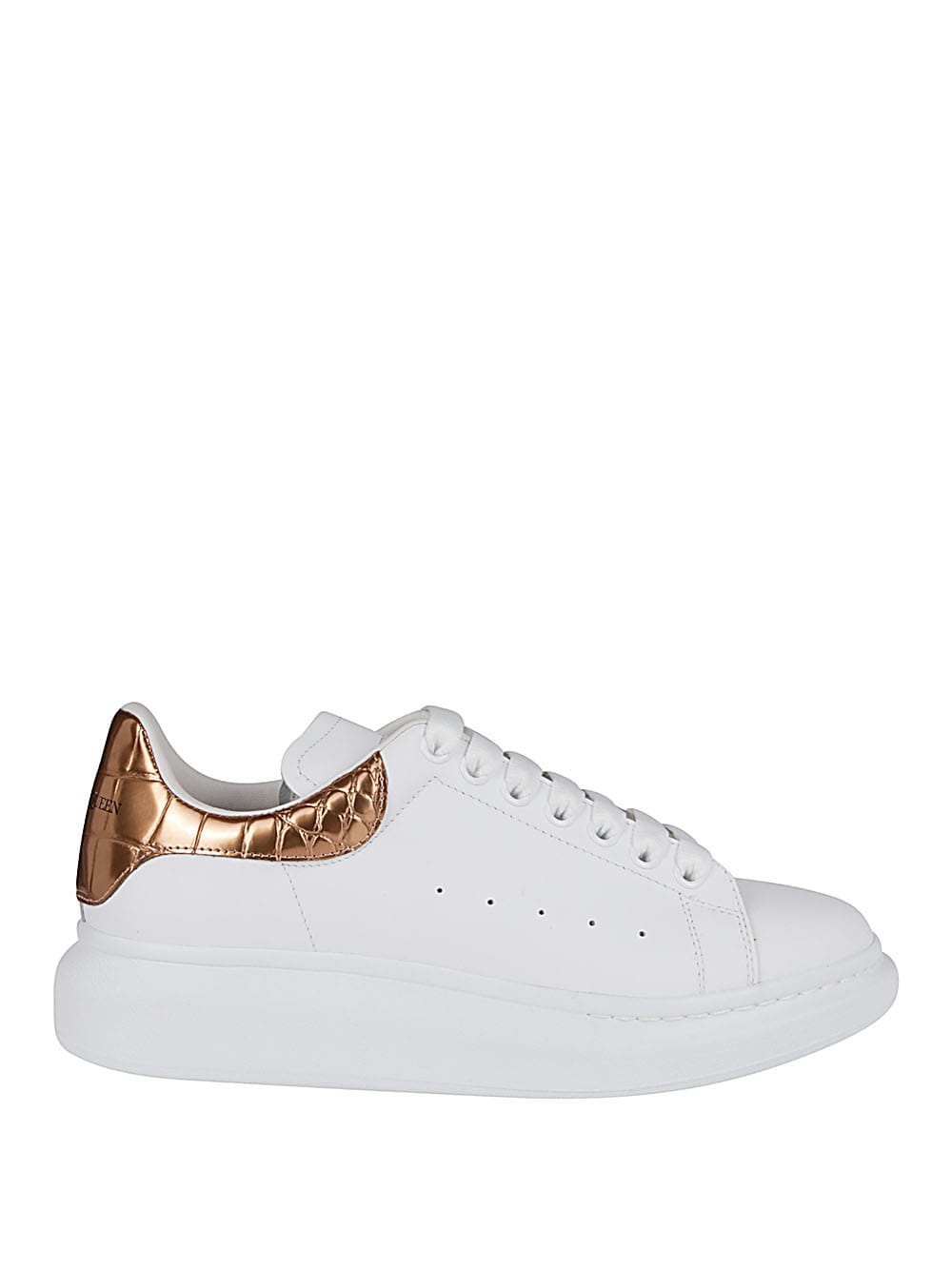 ALEXANDER MCQUEEN WHITE LEATHER SNEAKERS,11789700