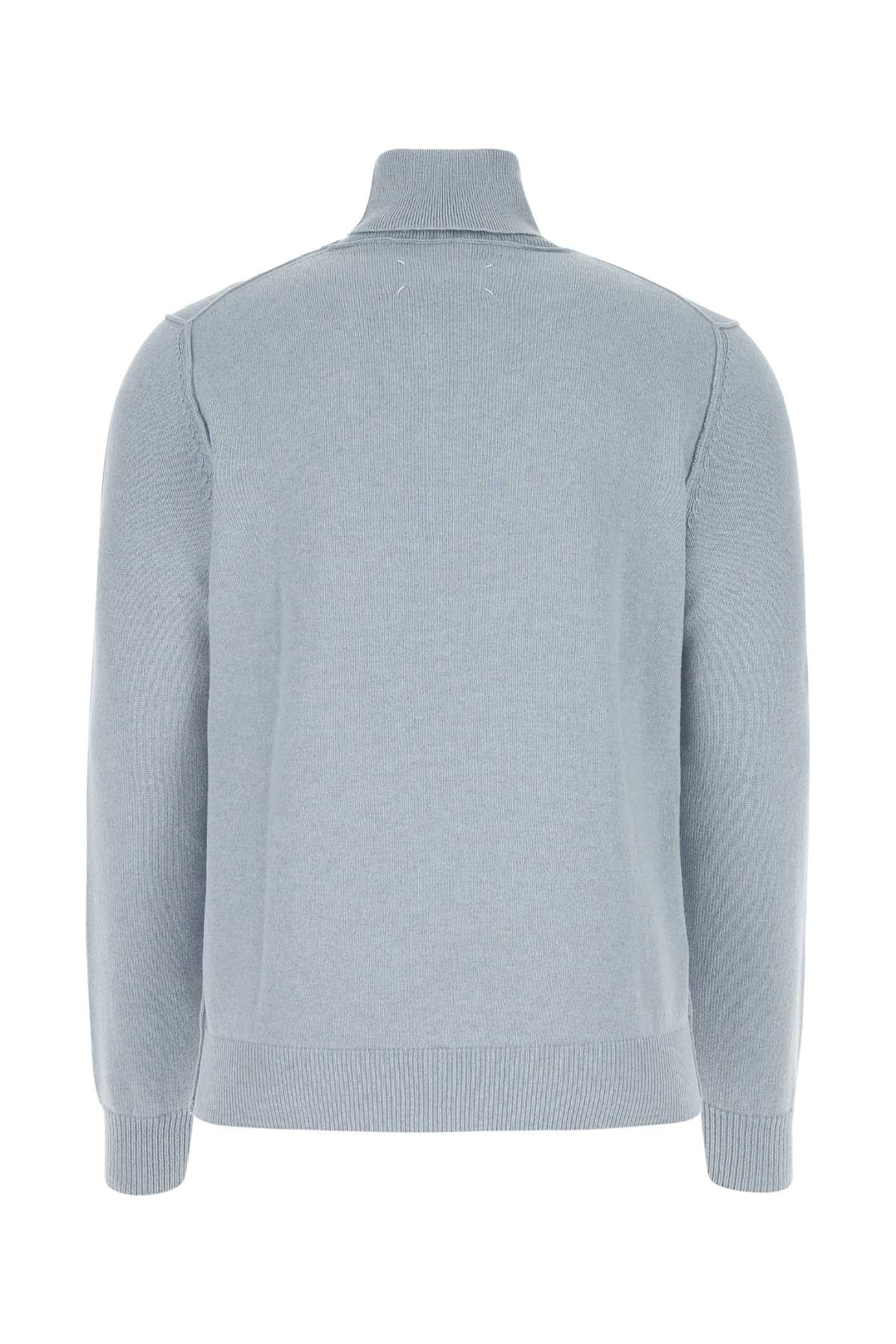 Shop Maison Margiela Powder Blue Cashmere Sweater In 488