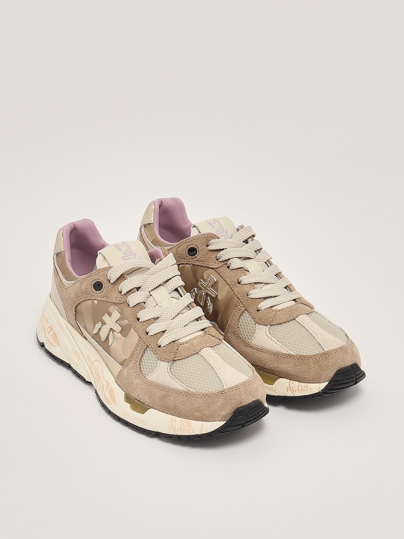 Shop Premiata Mased Sneaker In Tortora