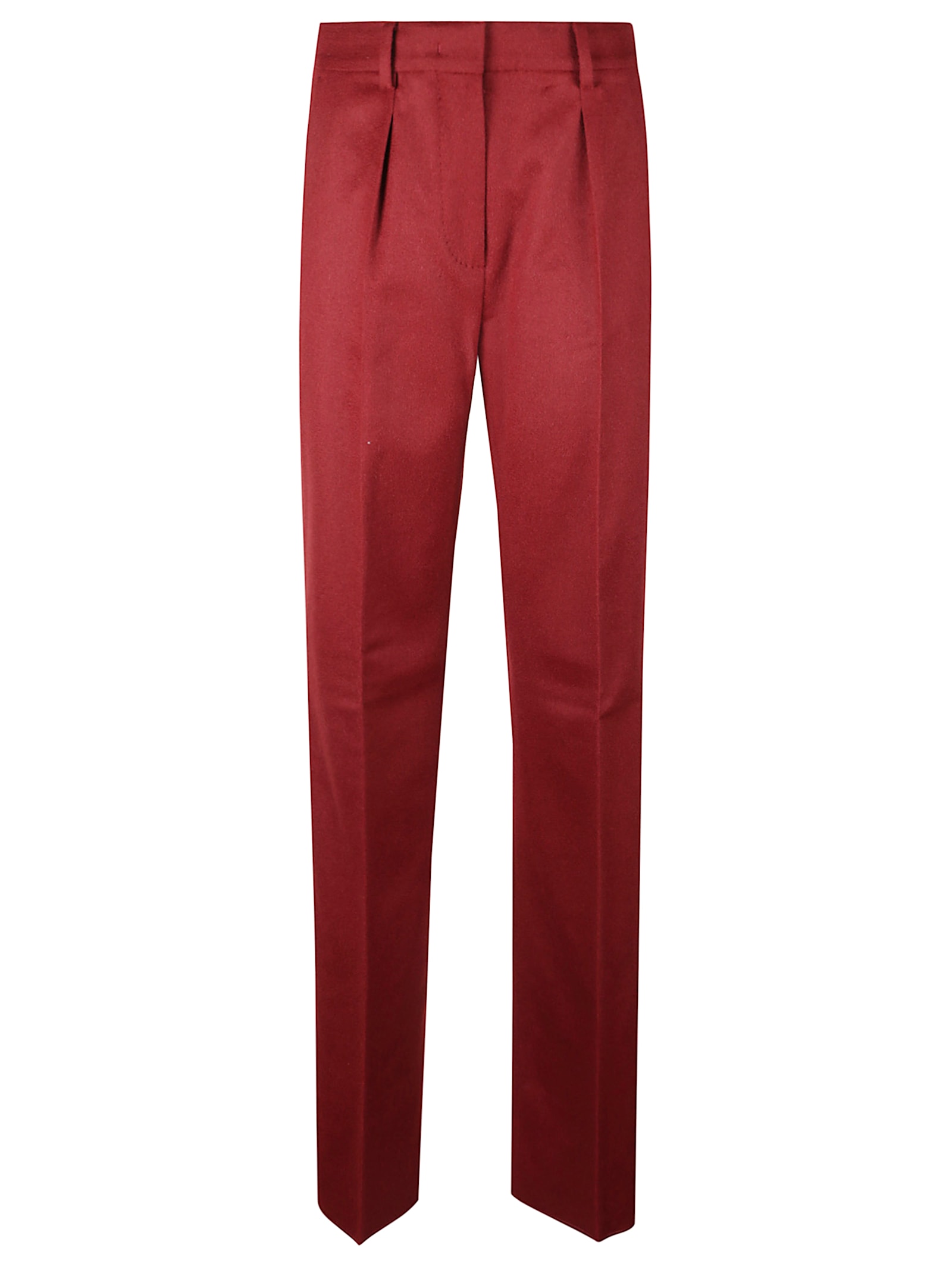 Max Mara Carbon Trousers In Burgundy