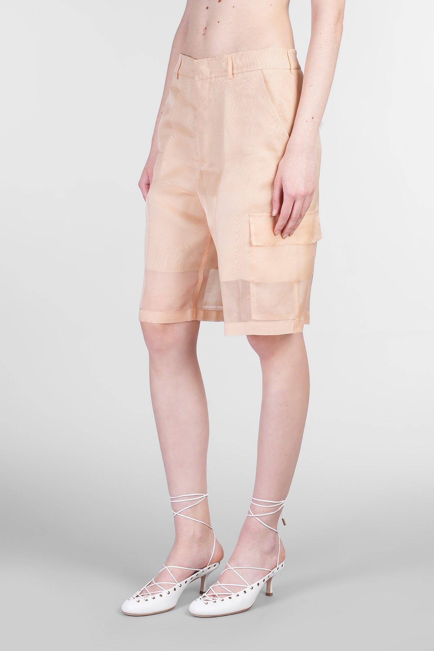 Del Core Shorts In Rose-pink Silk
