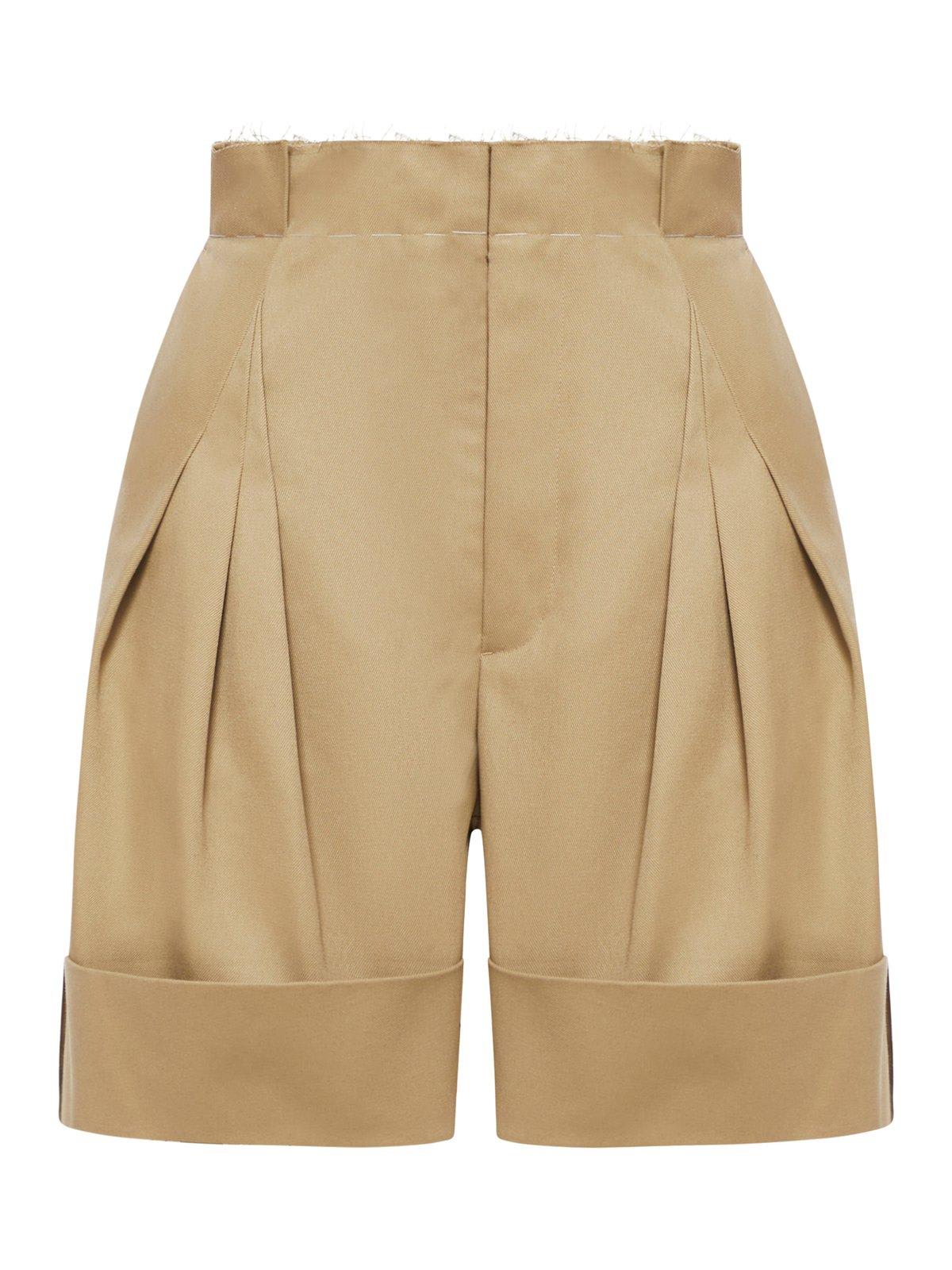 Shop Maison Margiela High-rise Shorts In Beige (beige)