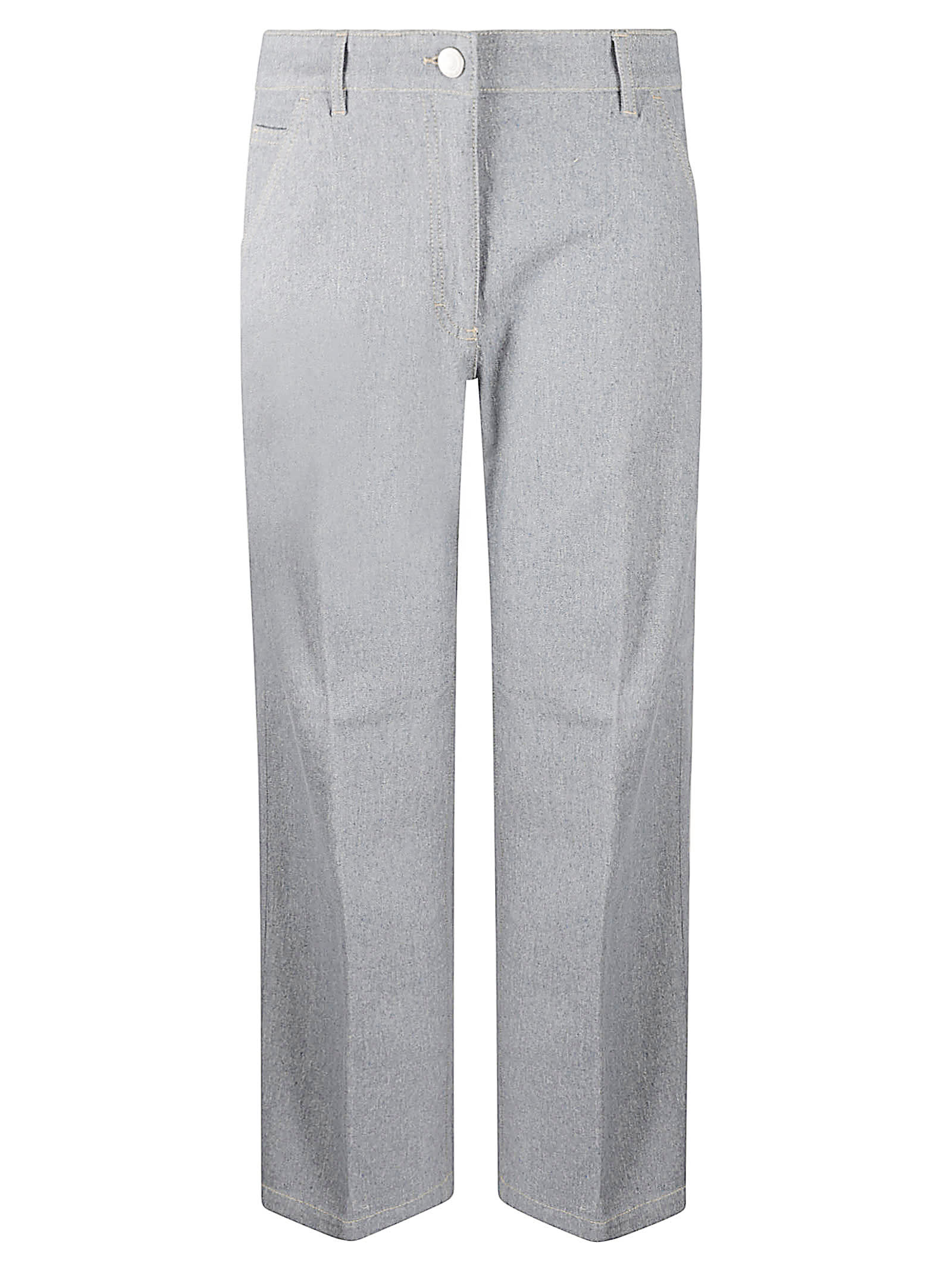 Buttoned Straight Trousers