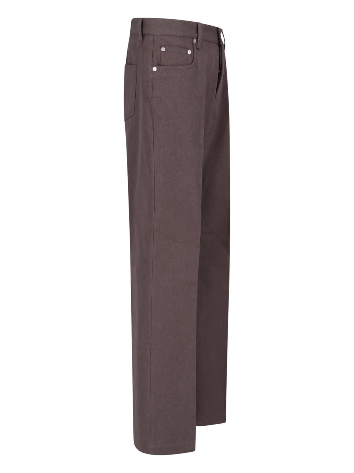 Shop Rick Owens Geth Loose Jeans In Brown