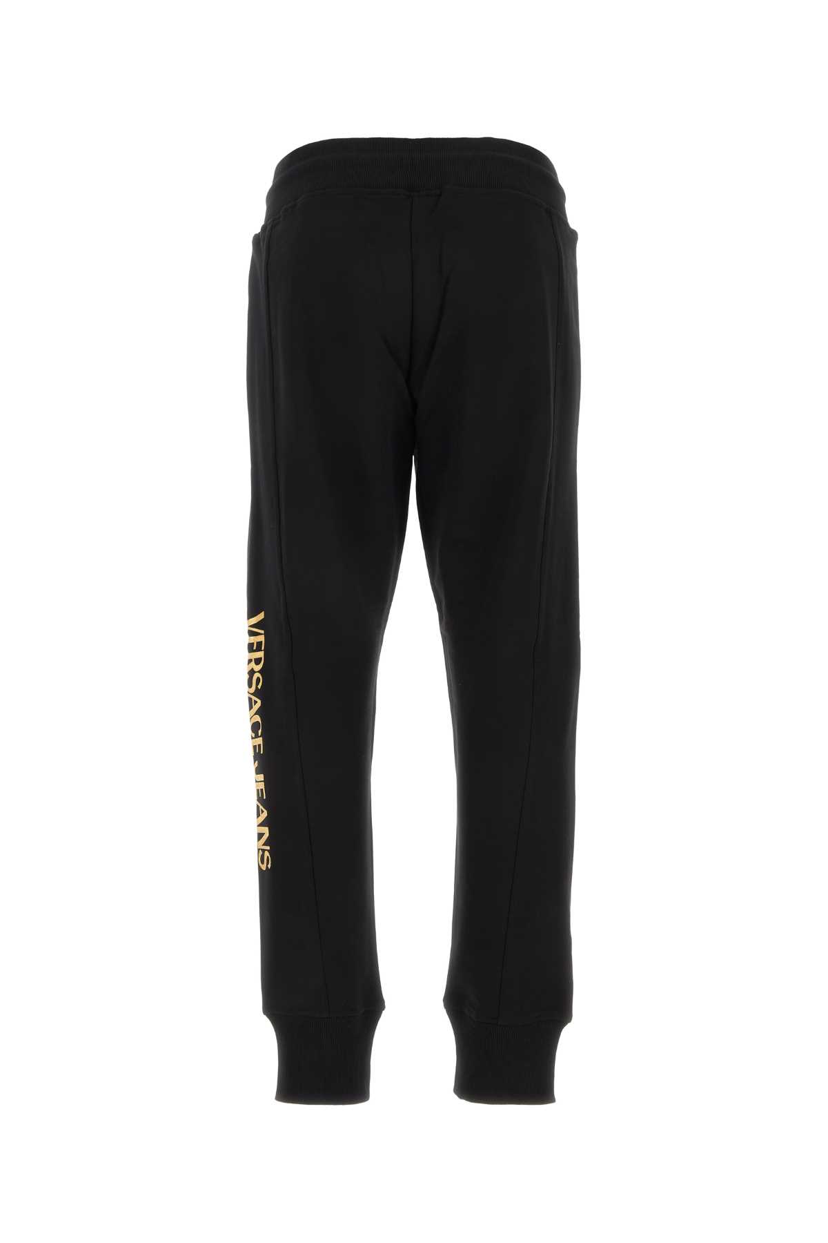 Versace Jeans Couture Black Cotton Joggers In G89