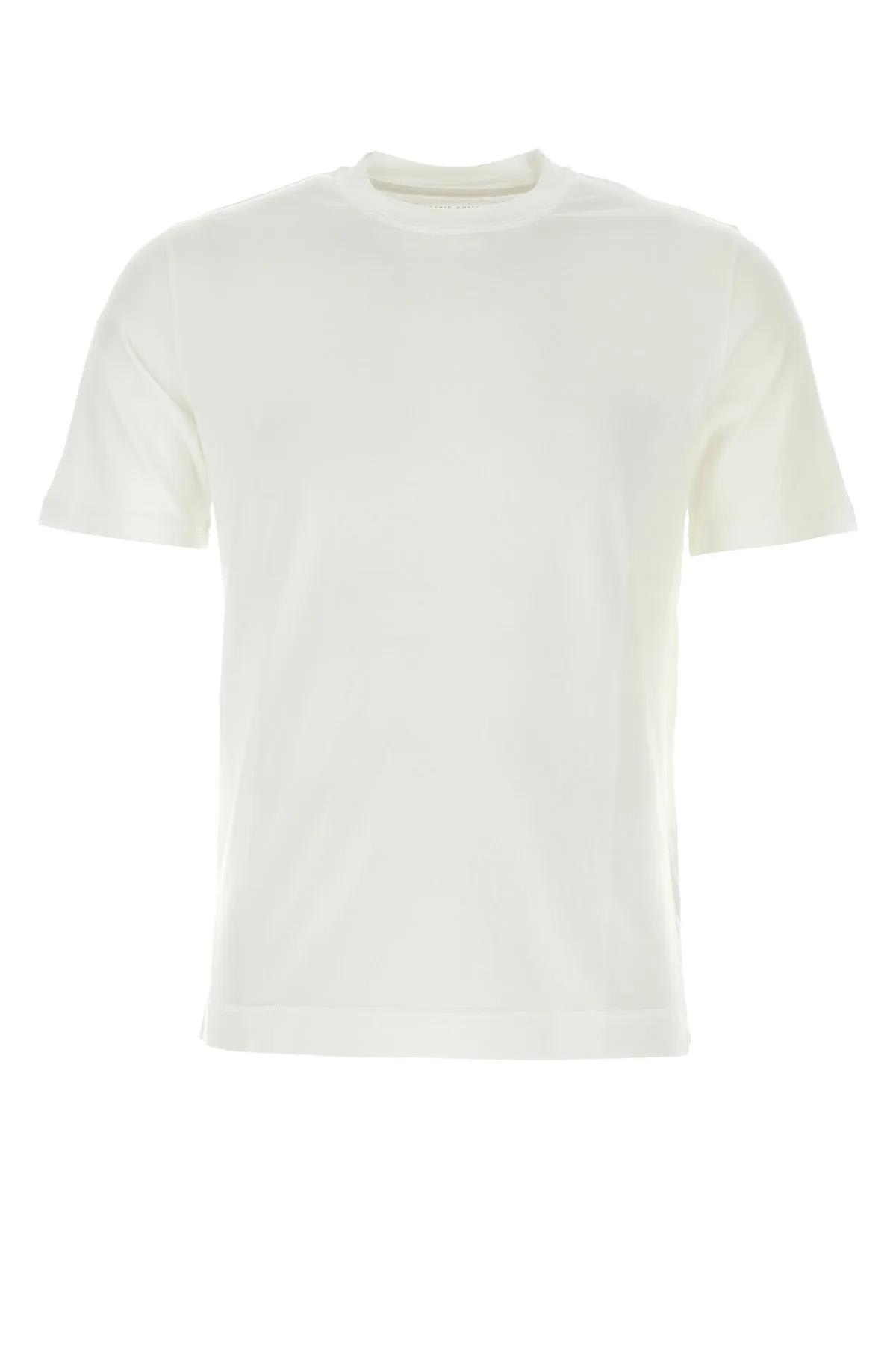 Shop Fedeli White Cotton T-shirt In Bianco