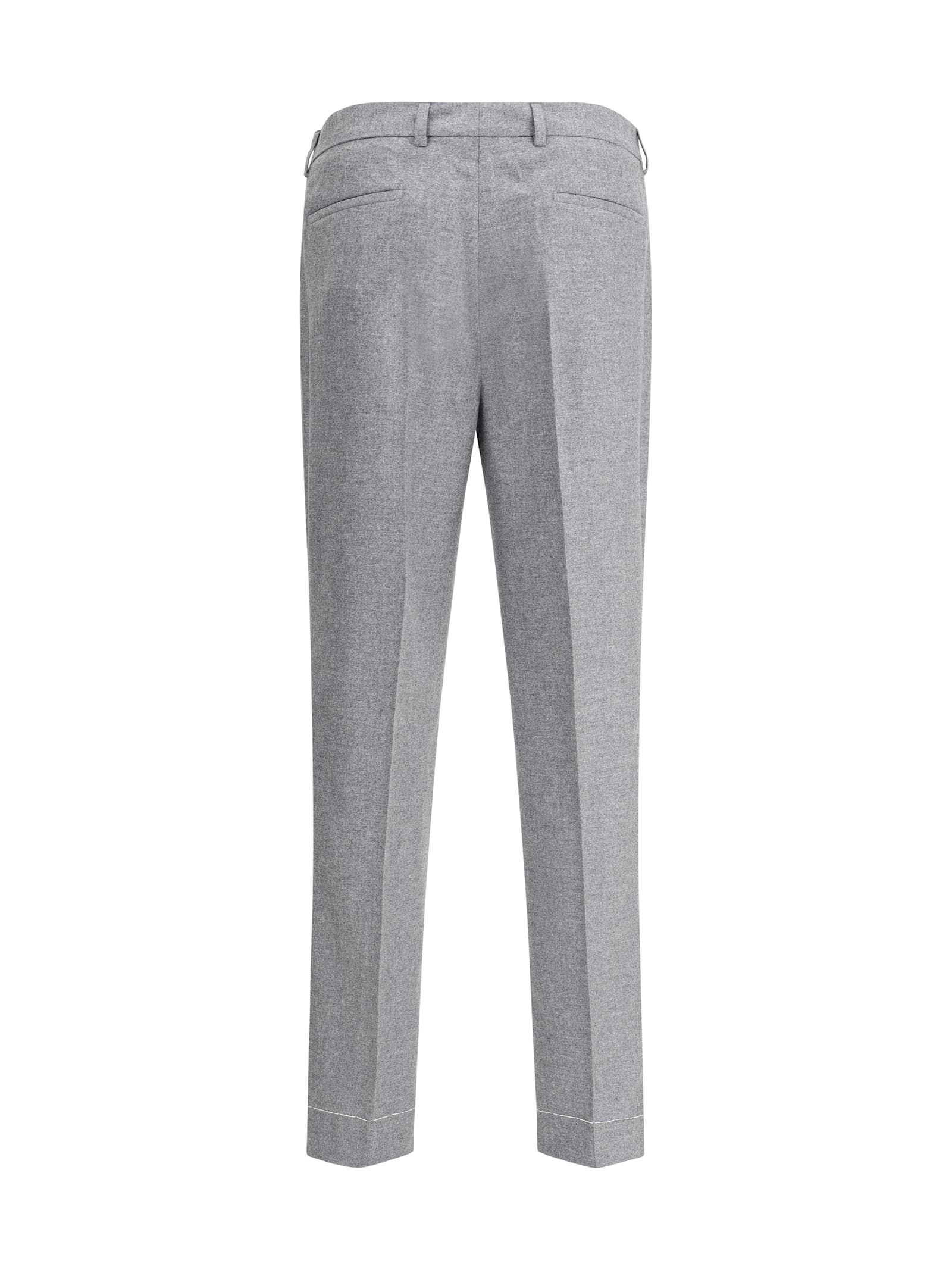 Brunello Cucinelli Men Cashmere-silk Flannel Pants In Multi