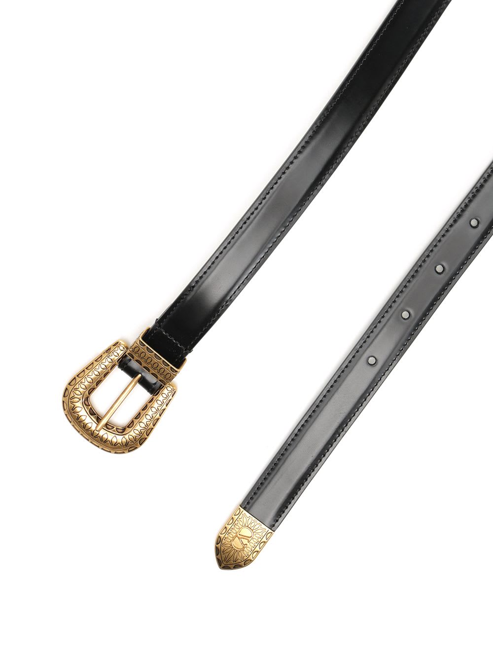 Valentino Black Vlogo Signature Brushed Calfskin Belt In Black