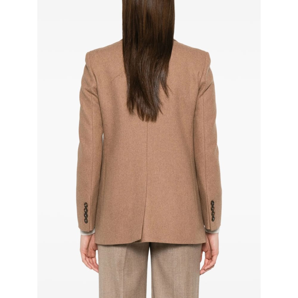 Blazé Milano Cholita Blazer In Wool And Cashmere Camel Color In Multi