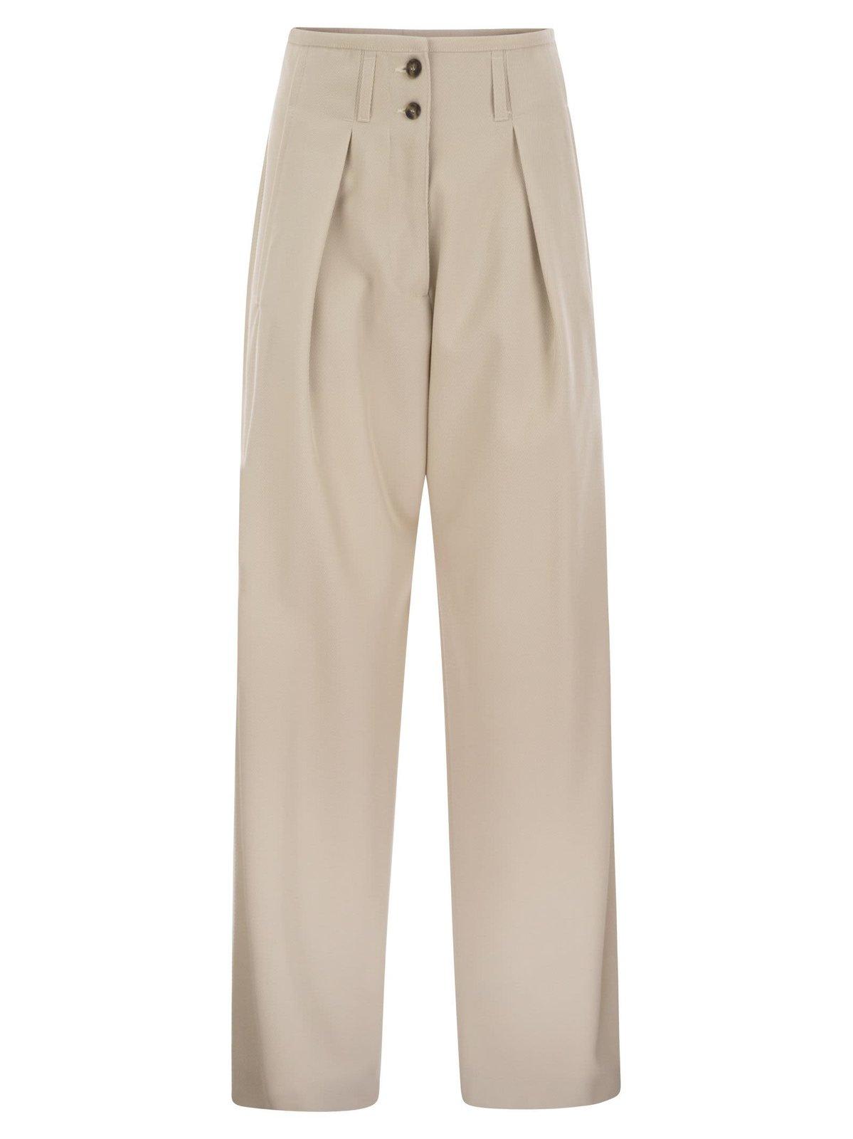 High Waist Straight Leg Trousers