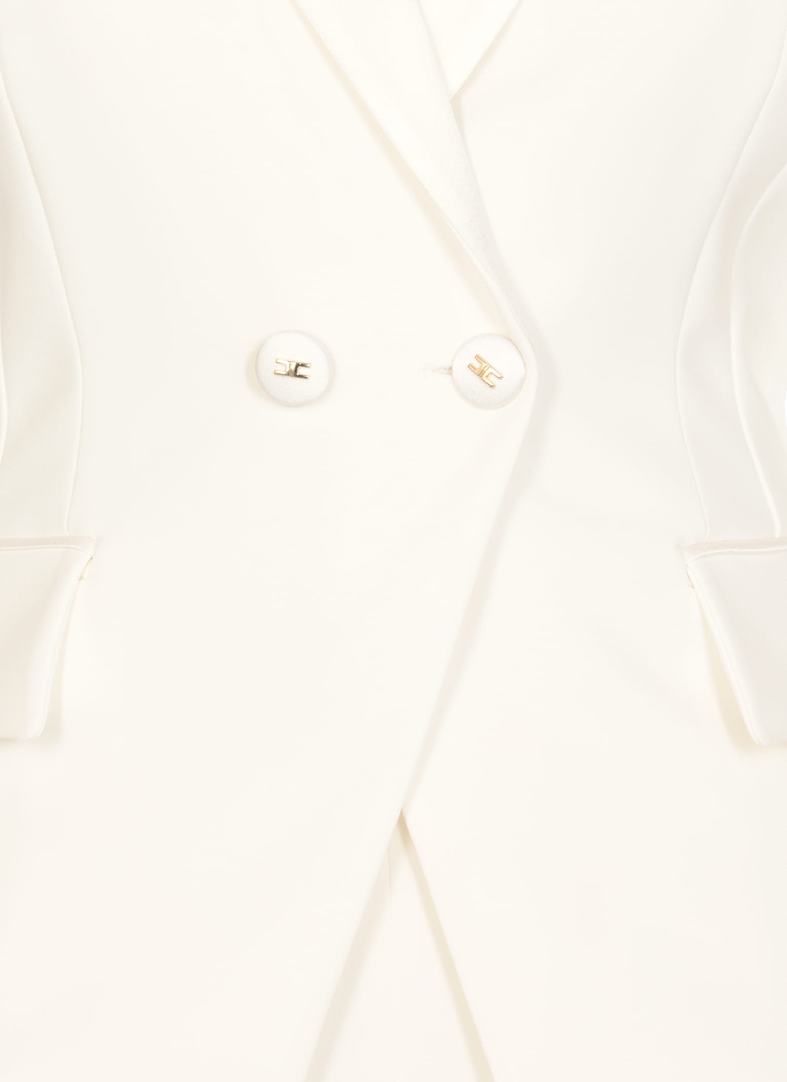 Elisabetta Franchi Blazer 1 Petto E Mezzo Blazer In Ivory