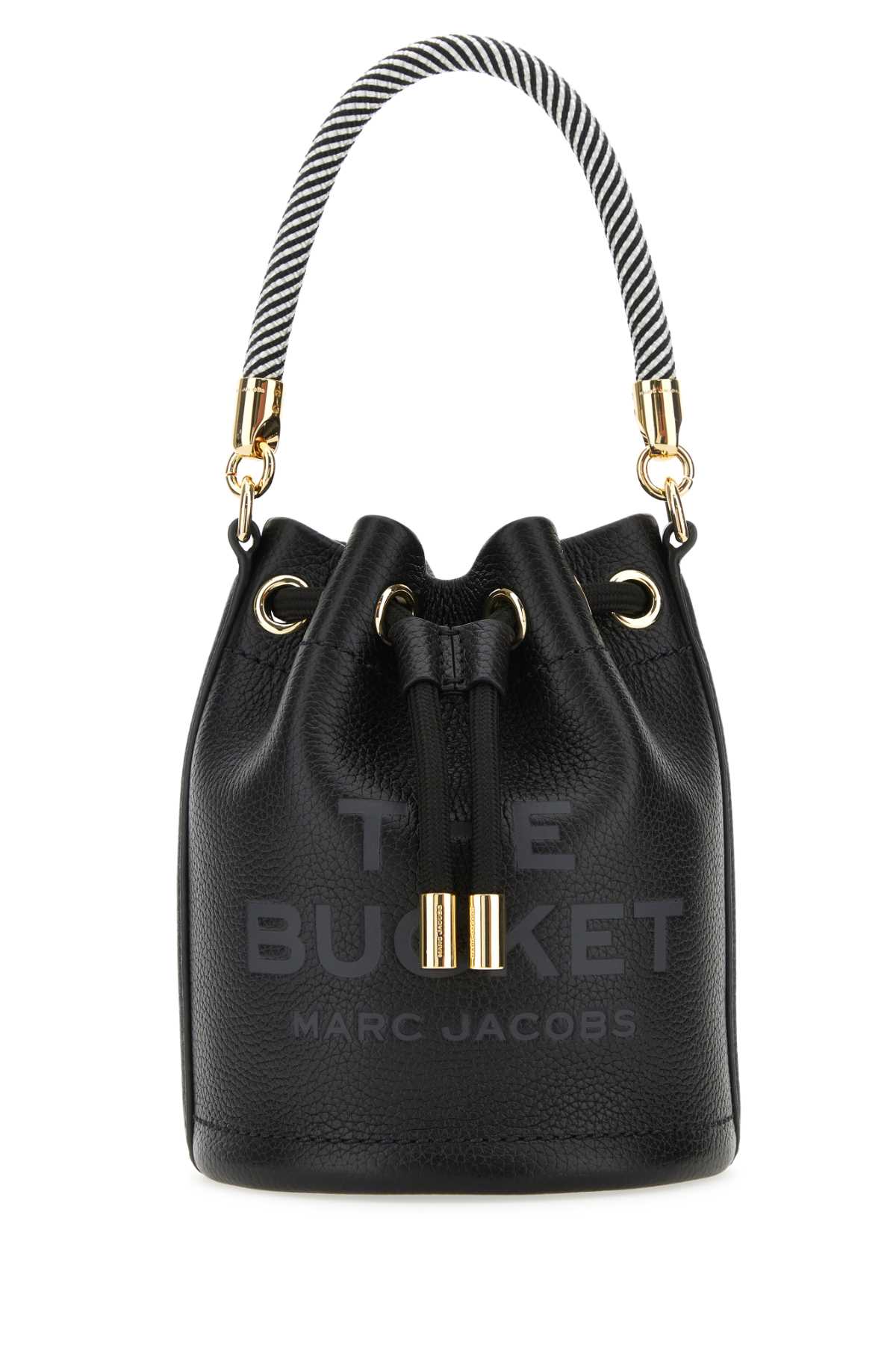 Marc Jacobs Black Leather Micro The Bucket Bucket Bag In 001