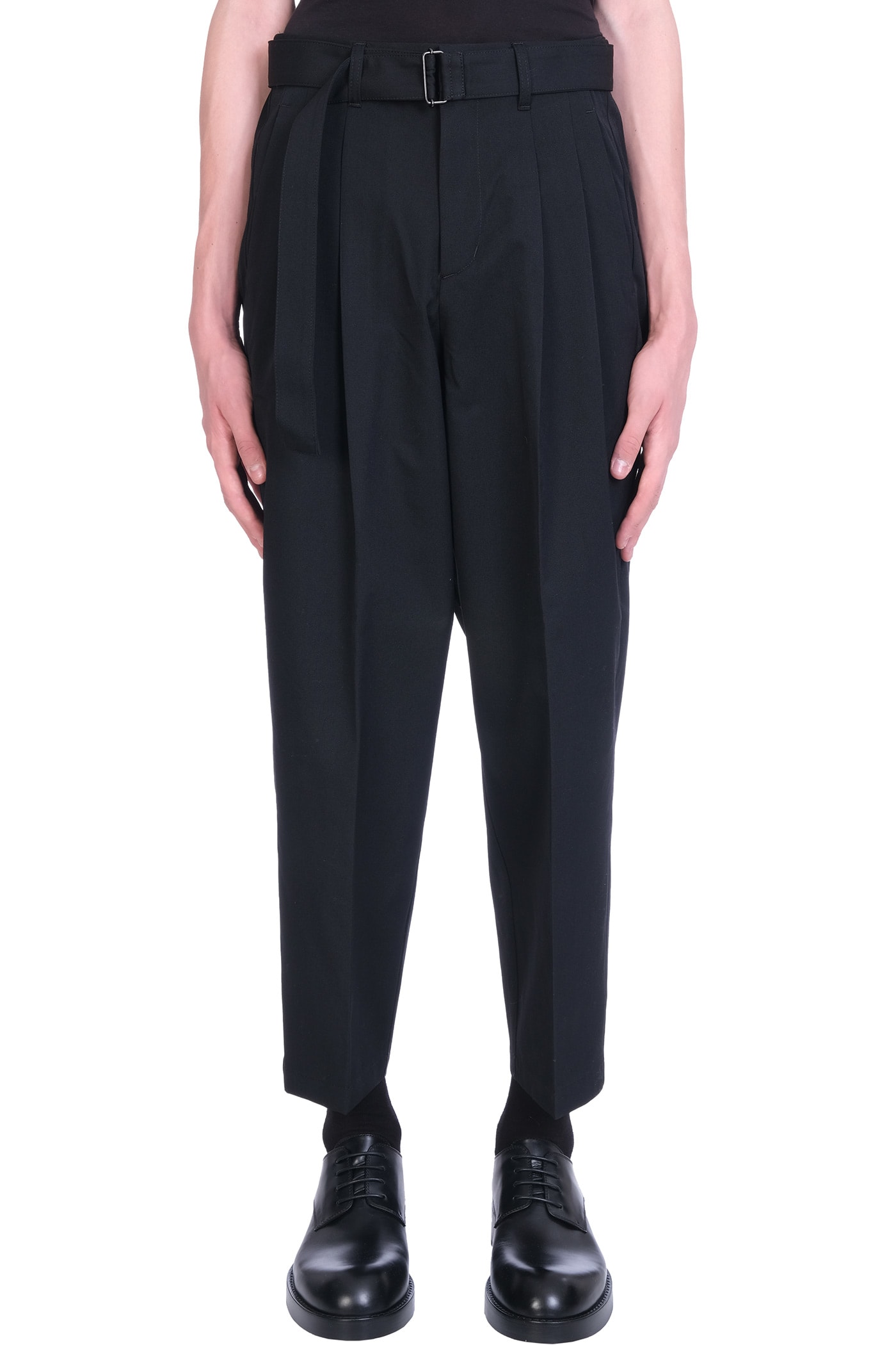 Attachment Pants In Black Wool