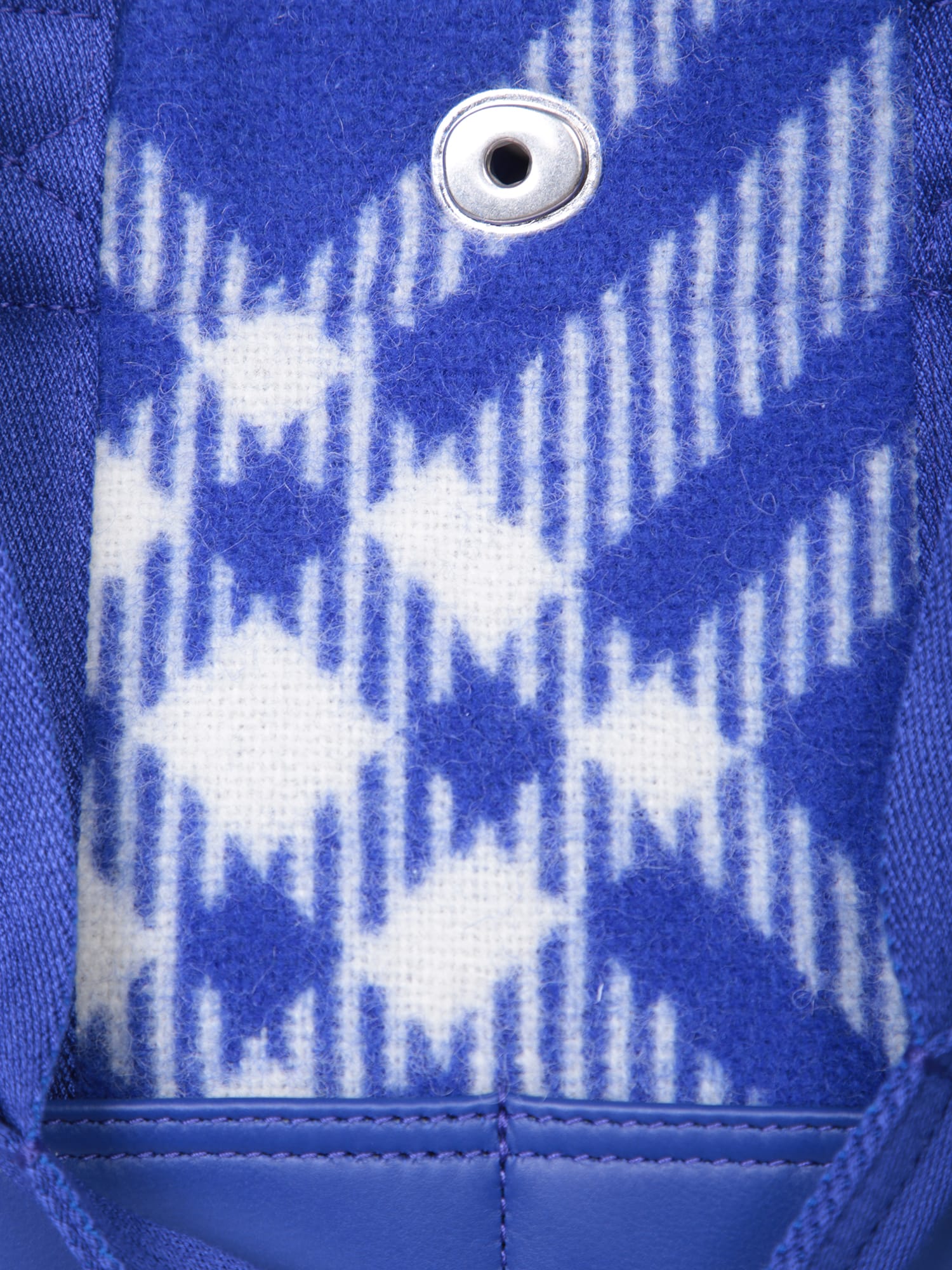 Burberry Blue Shopper With Check Motif In Blue