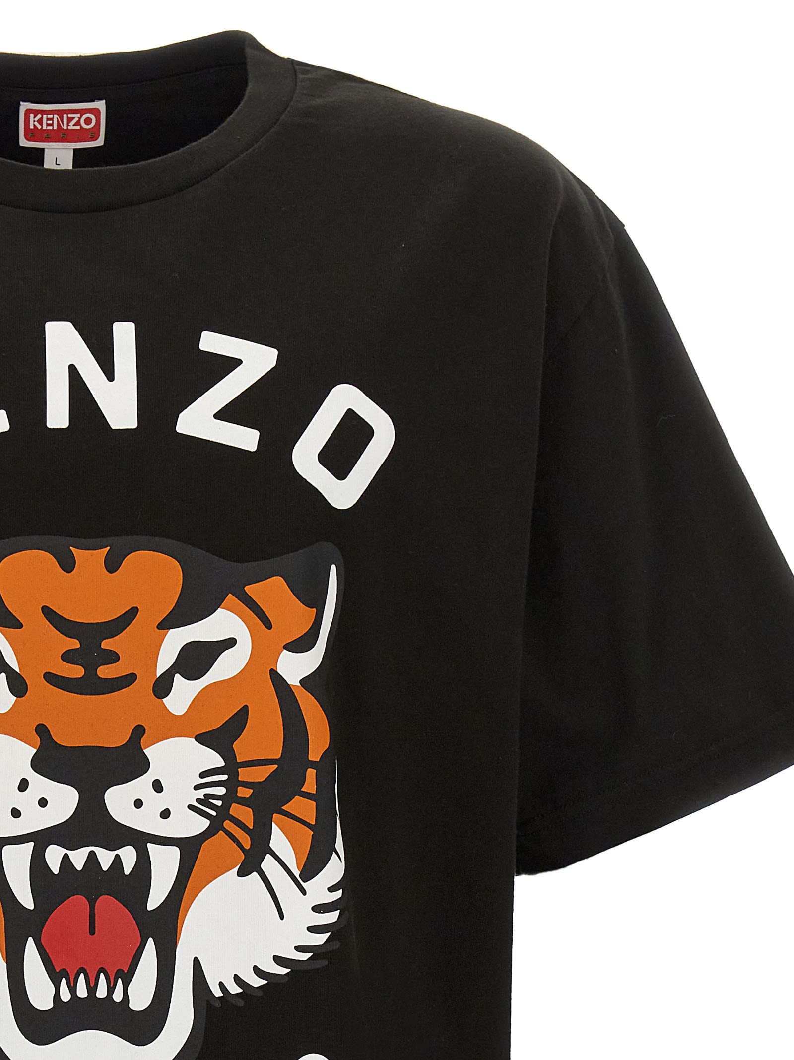 Shop Kenzo Lucky Tiger T-shirt In Nero