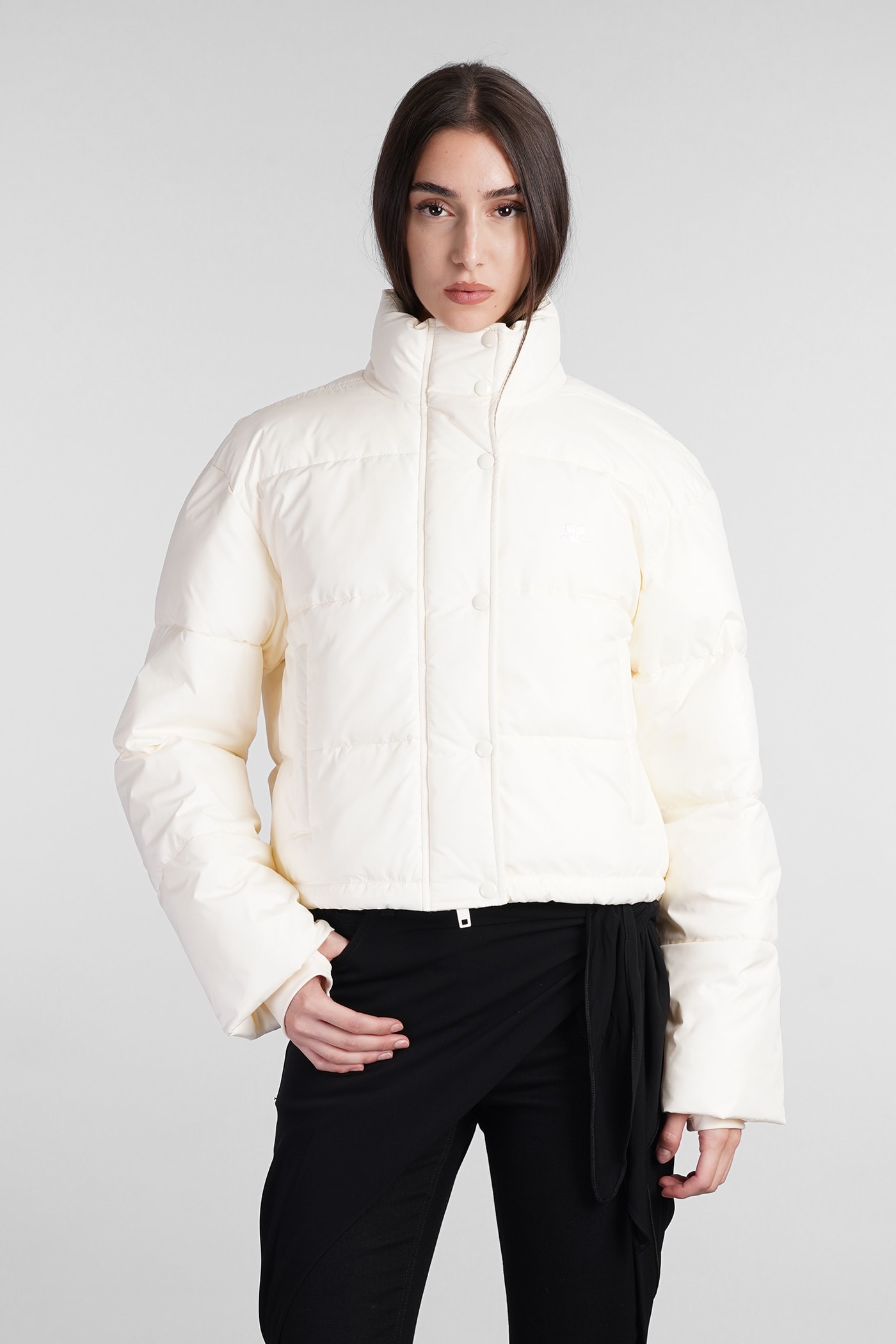 Courrèges Puffer In Beige Polyester