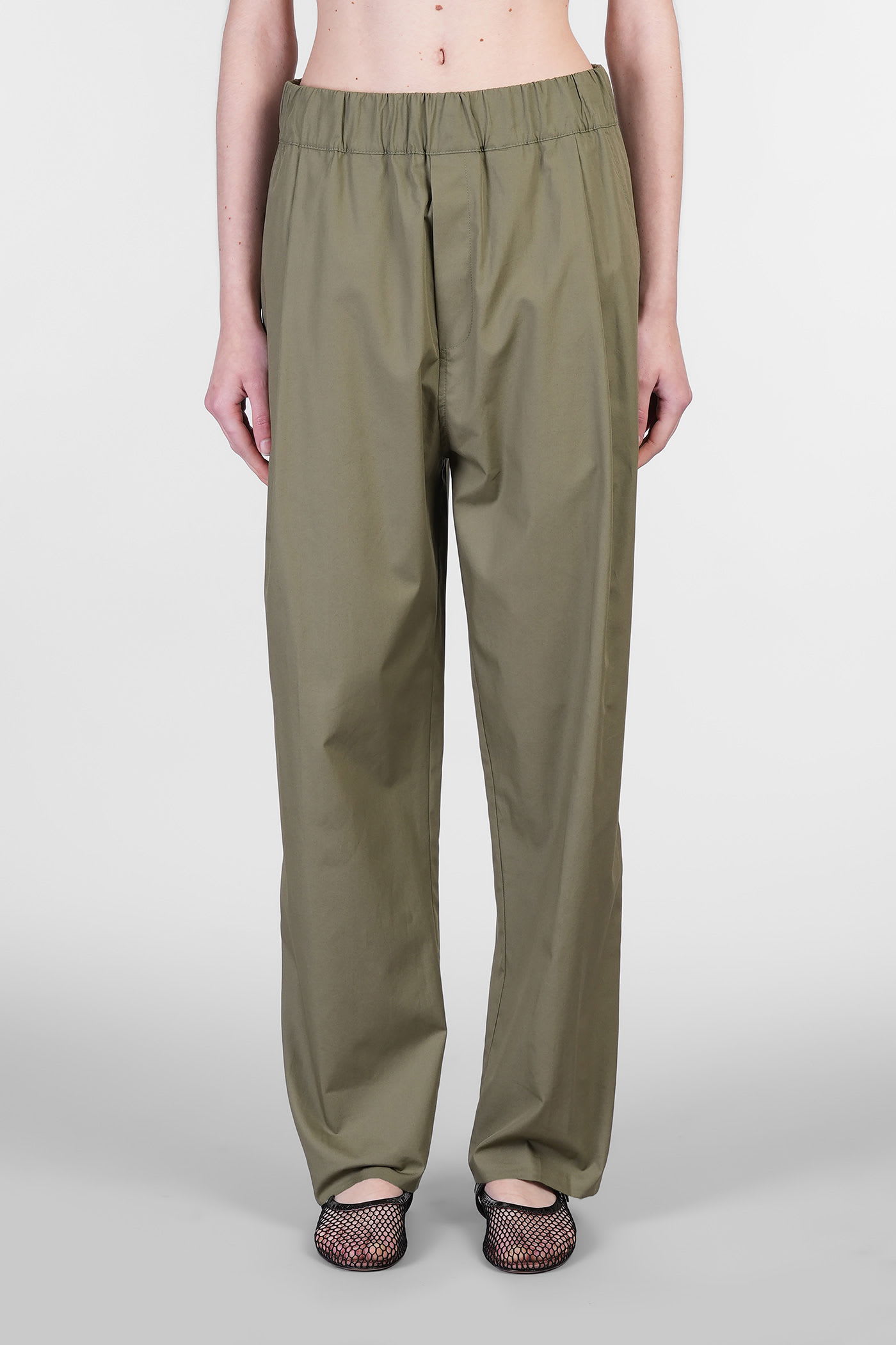 Pants In Green Cotton
