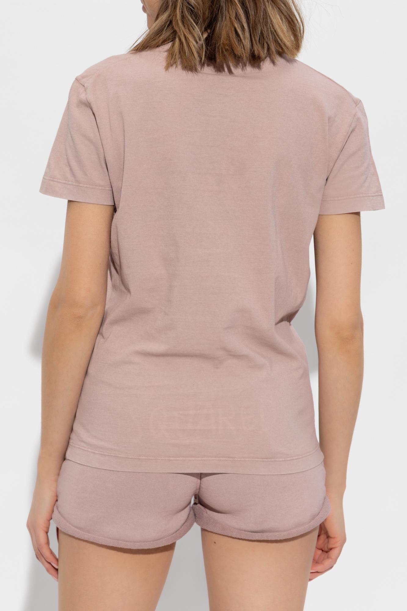 Dsquared2 White Fade Just Right Fit Handwritten Logo T In Pink