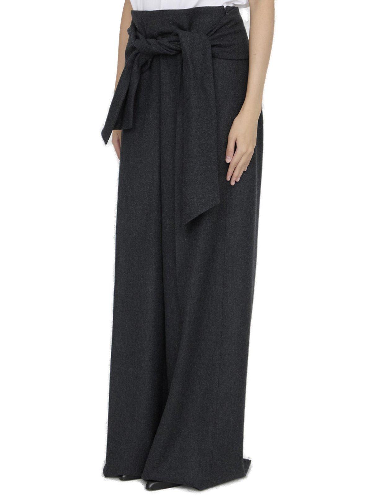 Shop Max Mara Arsenio Wide Leg Trousers  In Anthracite