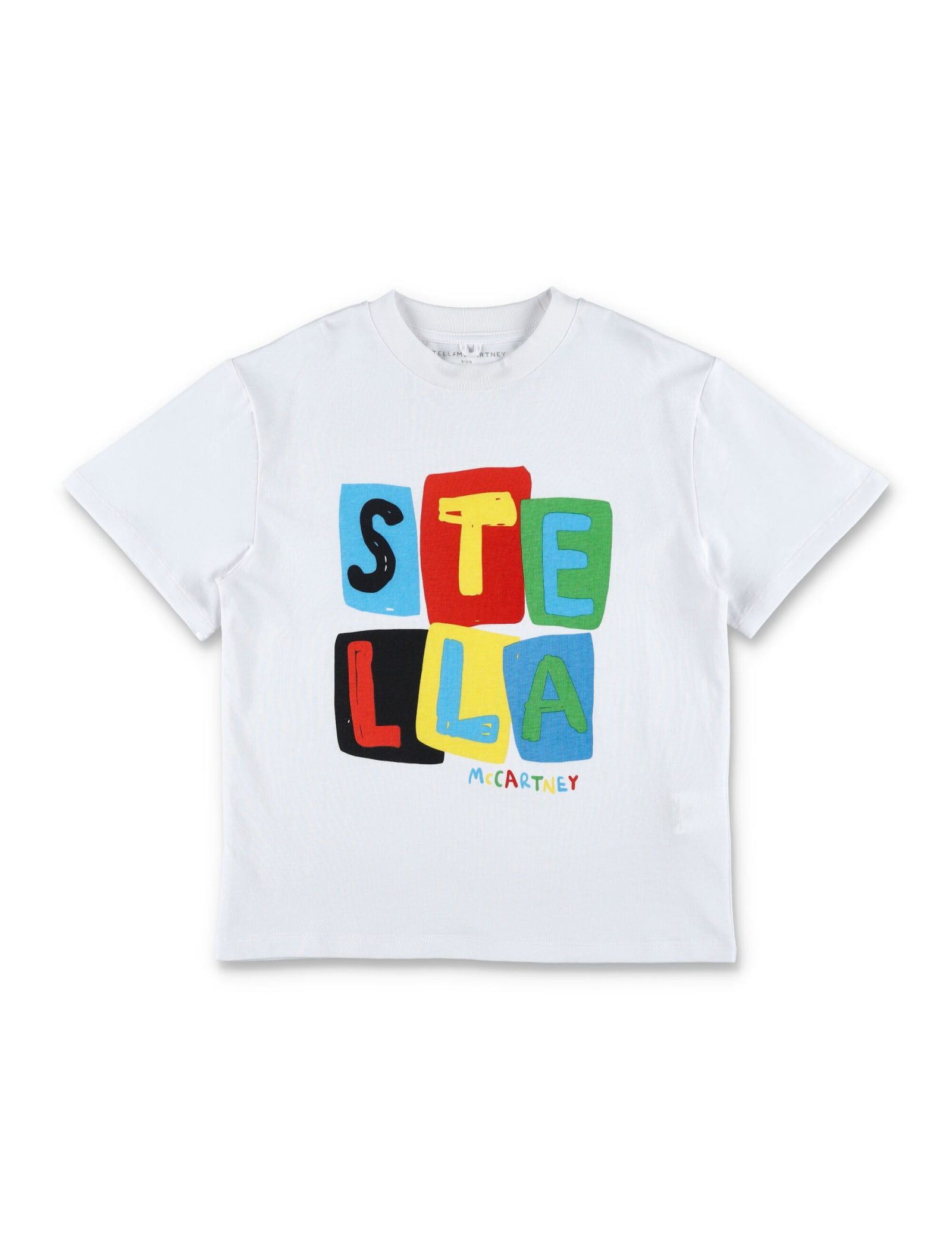 Shop Stella Mccartney Letter Blocks Print T-shirt In White