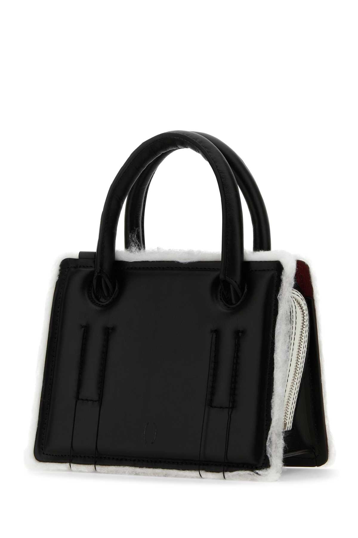 Shop Dentro Black Leather Mini Otto Handbag