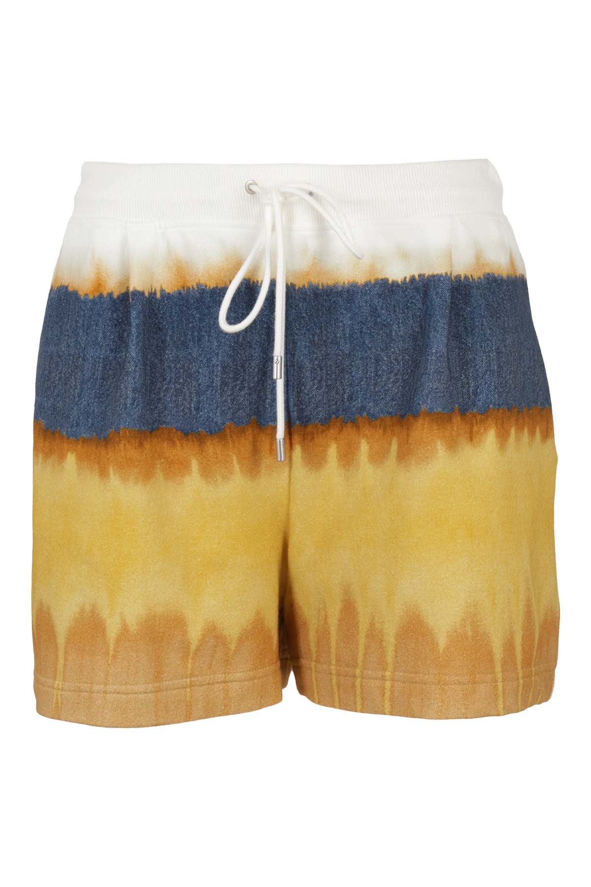 Alberta Ferretti Tie-dye Track Shorts In Multi