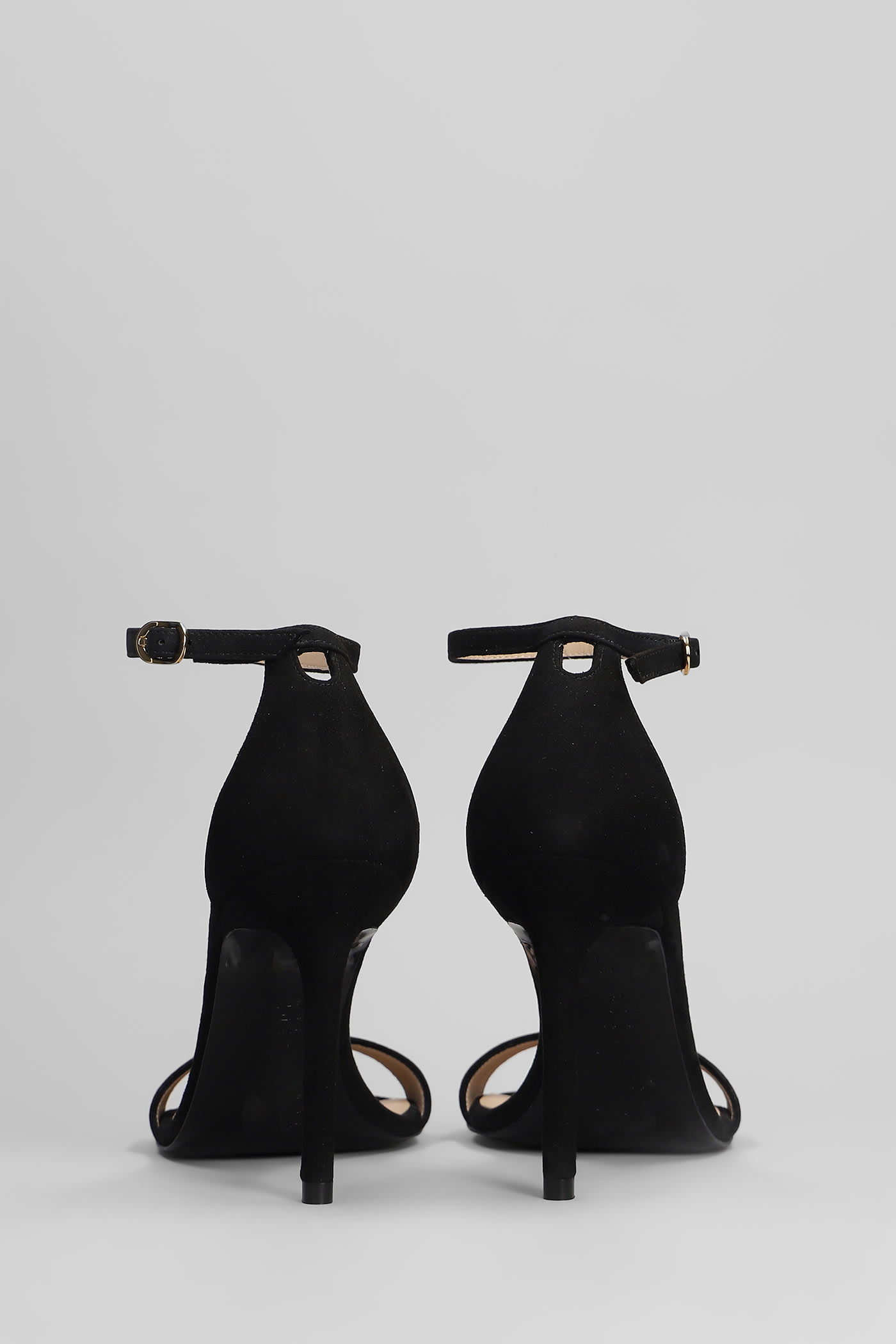 Stuart Weitzman Nudist Ii Sandals In Black Suede In Black