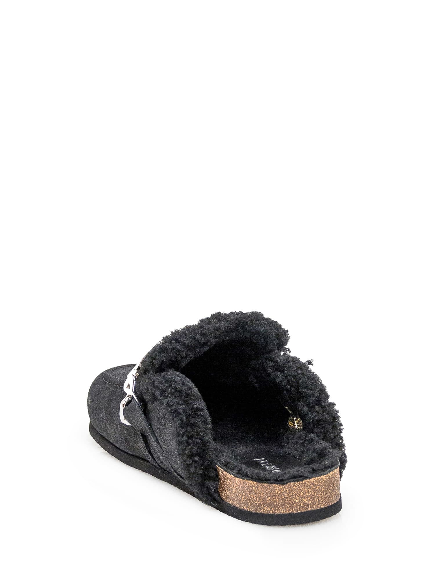 Shop Jw Anderson Mules Shearling In Black