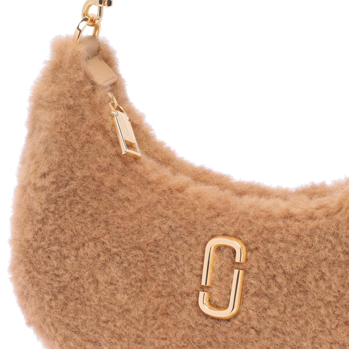 Marc Jacobs The Small Curve Leather Shoulder Bag In Camel