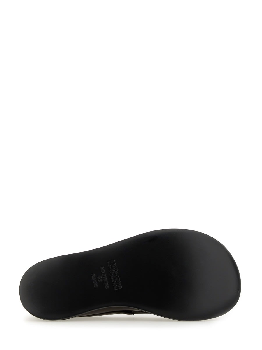 Moschino Desert Penny Strap Loafers In Dark Brown