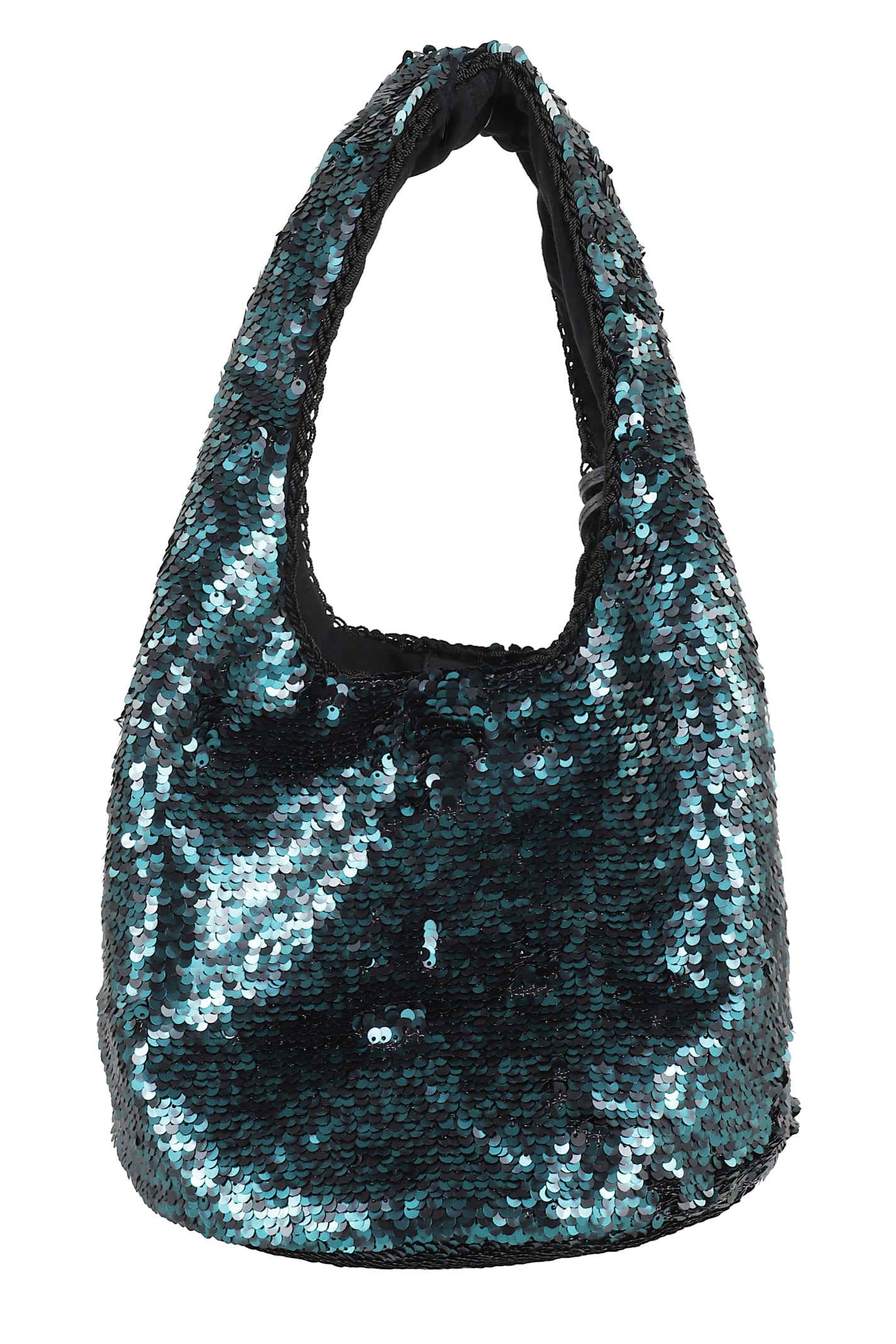 Jw Anderson Sequin Shoulder Bag In Green Polyester