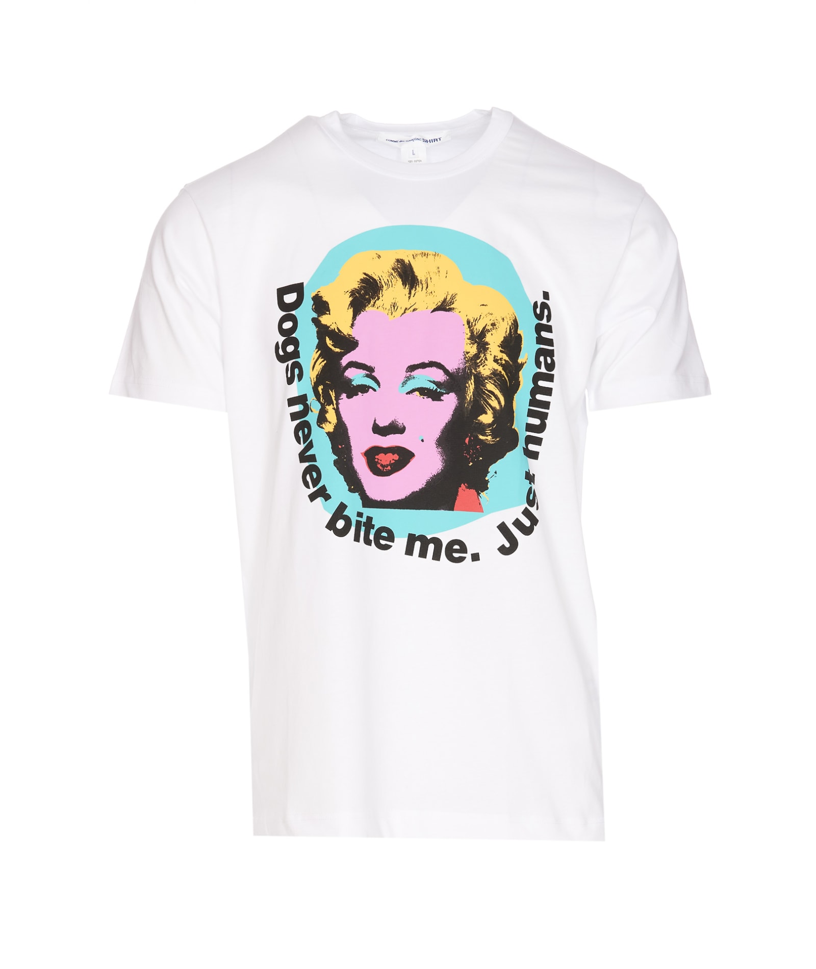 Shop Comme Des Garçons Marylin Monroe Print T-shirt In White