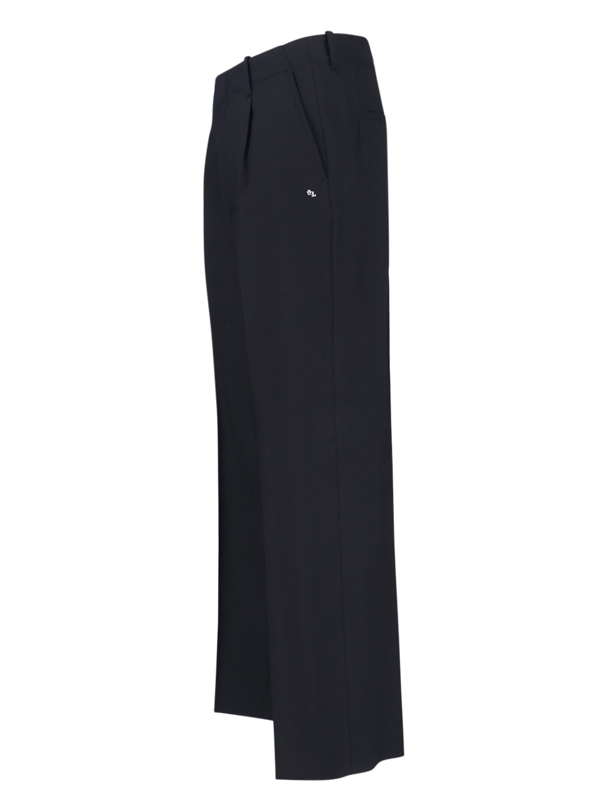 Our Legacy Tailored Black Trousers With Pleated Front And Minimalist Design In Black