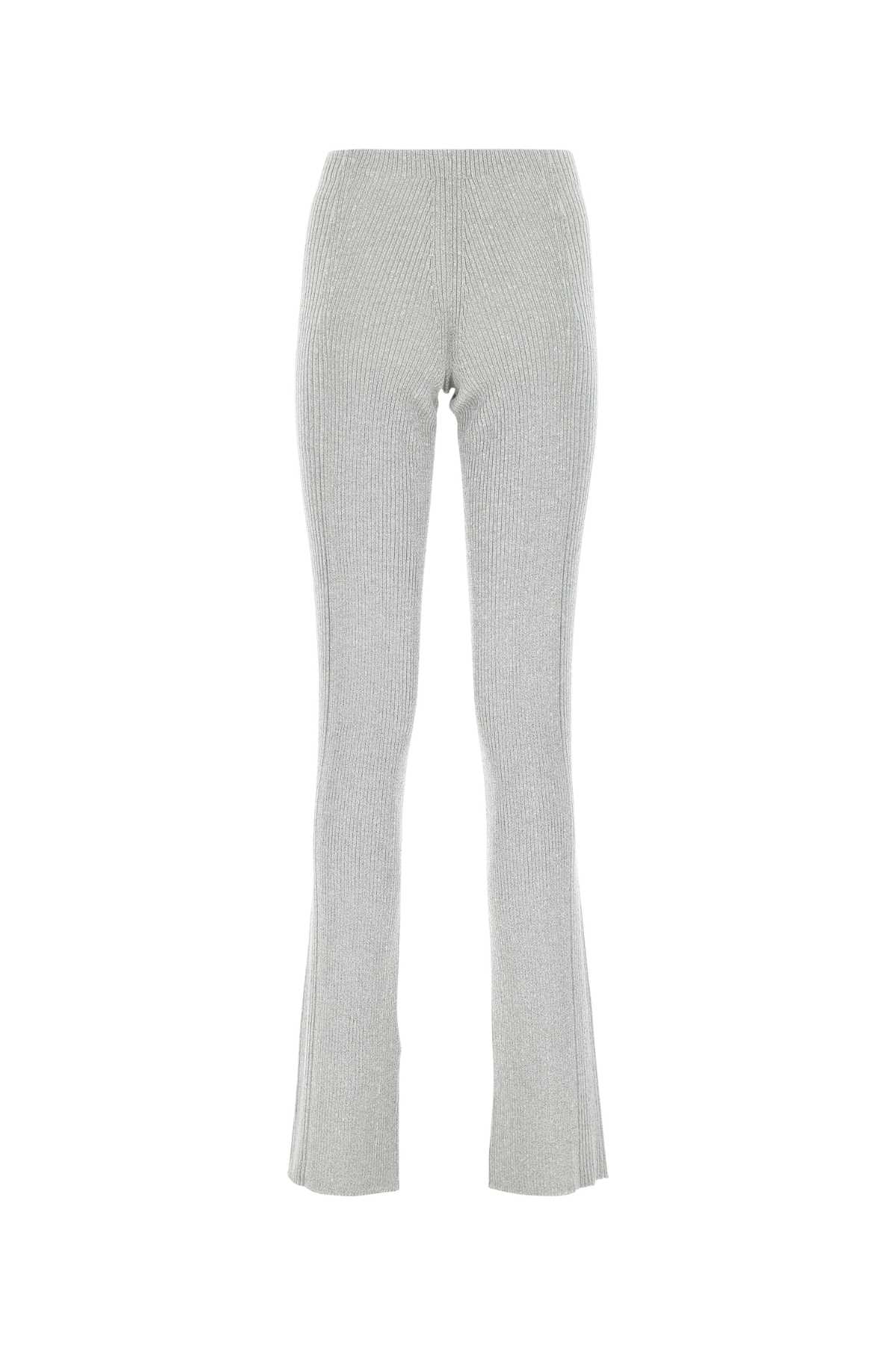 Dion Lee Light Grey Polyester Blend Pant In Silver