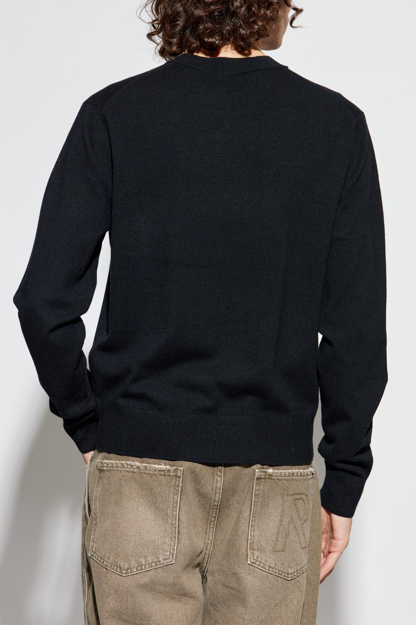 Acne Studios Wool Sweater With Logo In Black