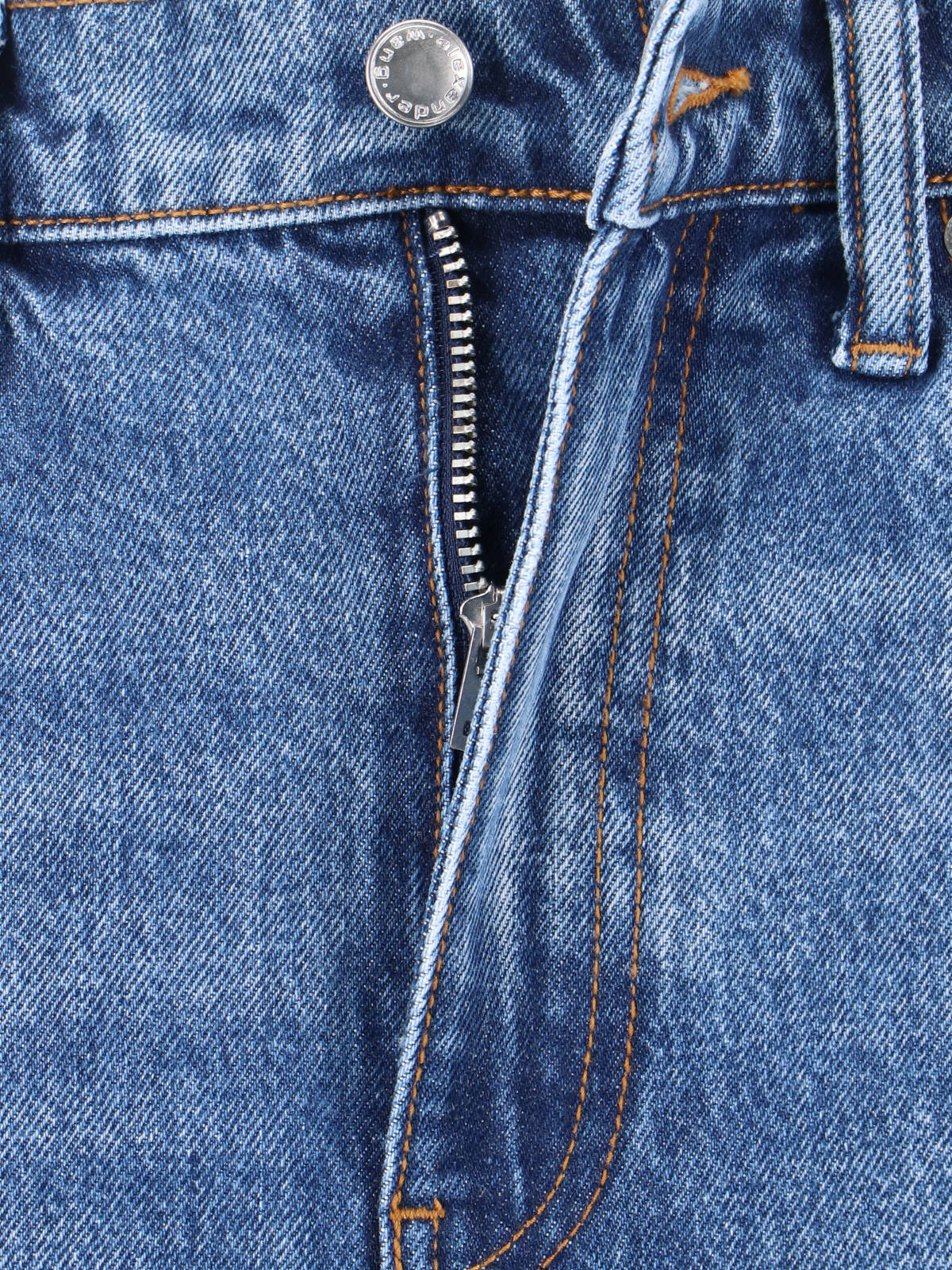 Alexander Wang Straight-leg Mid-rise Jeans With Finish In Blue