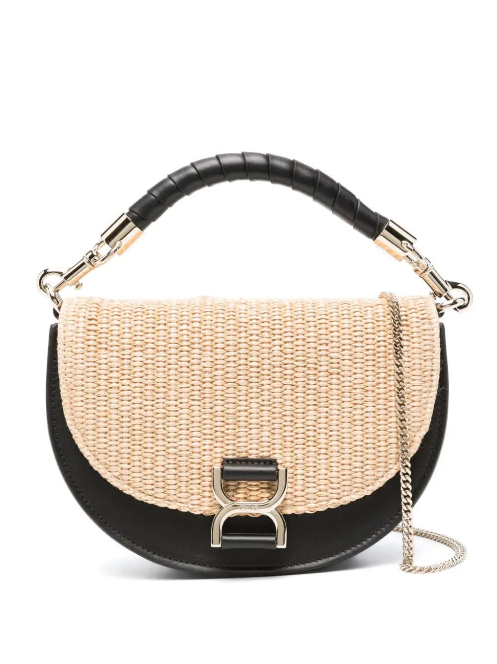 Shop Chloé Marcie Flap And Chain Bag In Hot Sand In Marrone