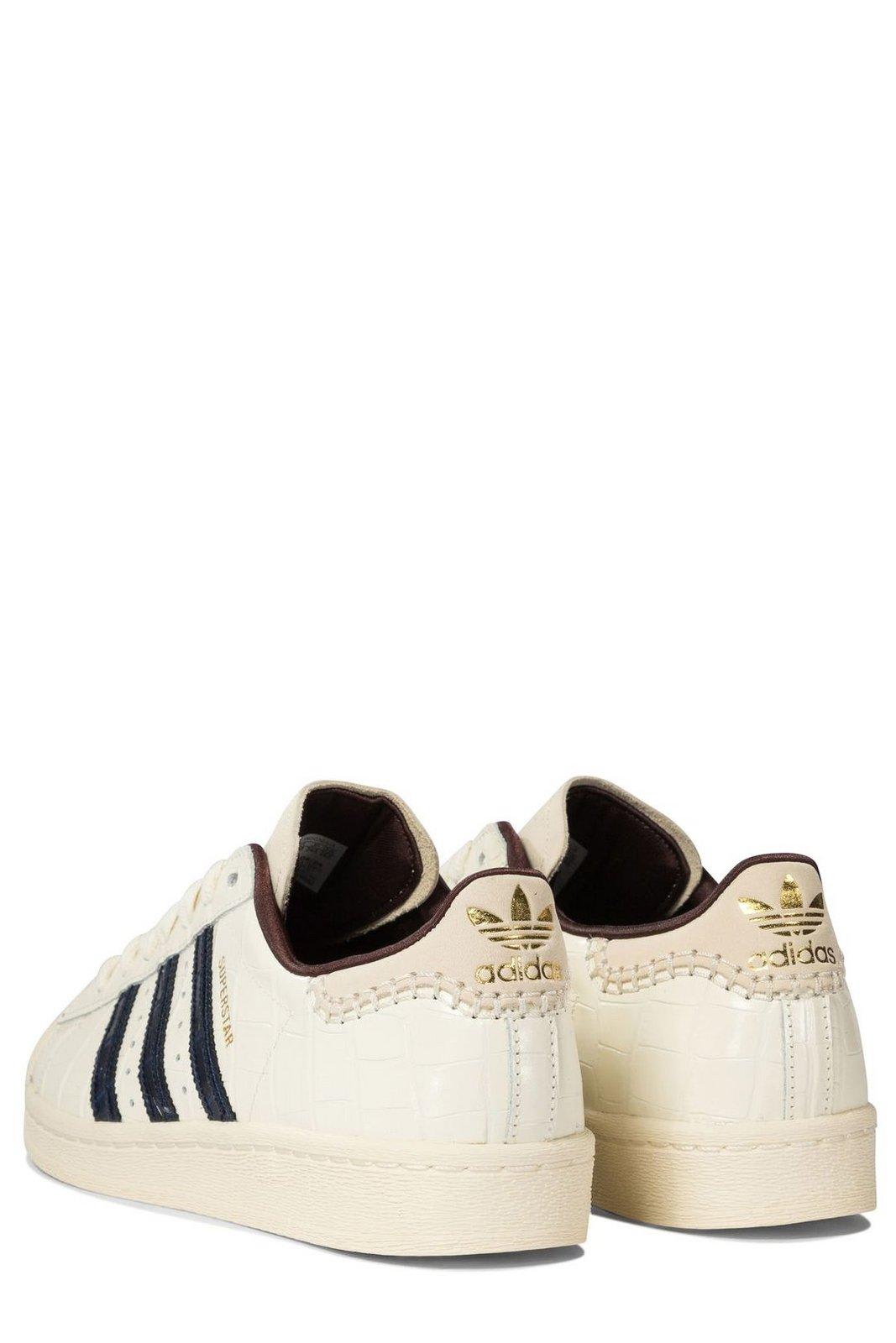 Shop Adidas Originals By Wales Bonner X Wales Bonner Superstar Embossed Sneakers In White