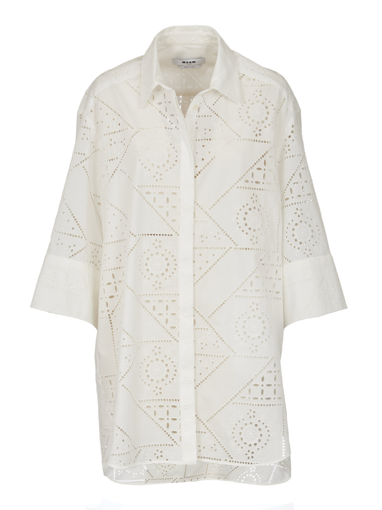 MSGM Broderie Anglaise Oversized Shirt