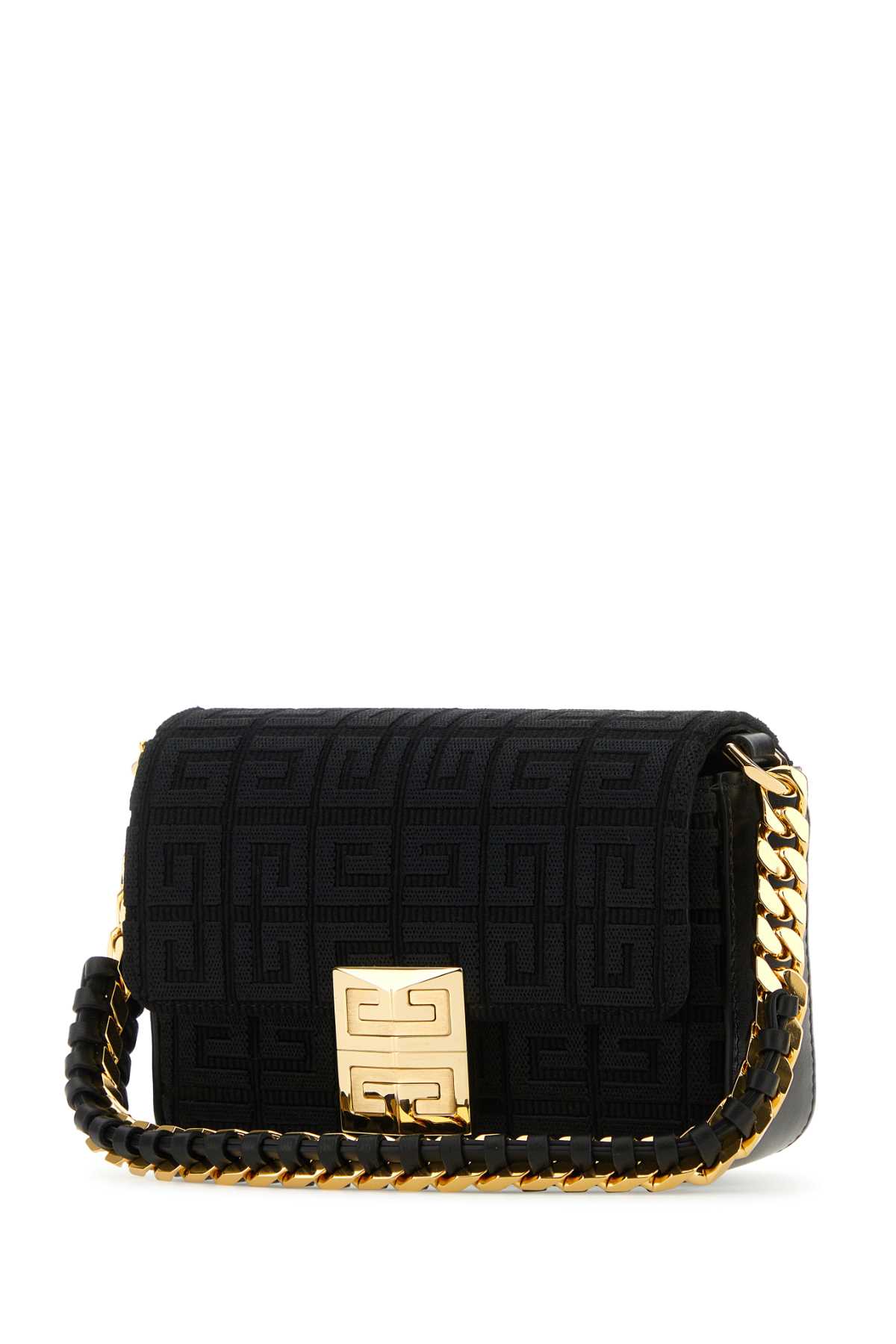 Shop Givenchy Embroidered Canvas 4g Handbag In Black