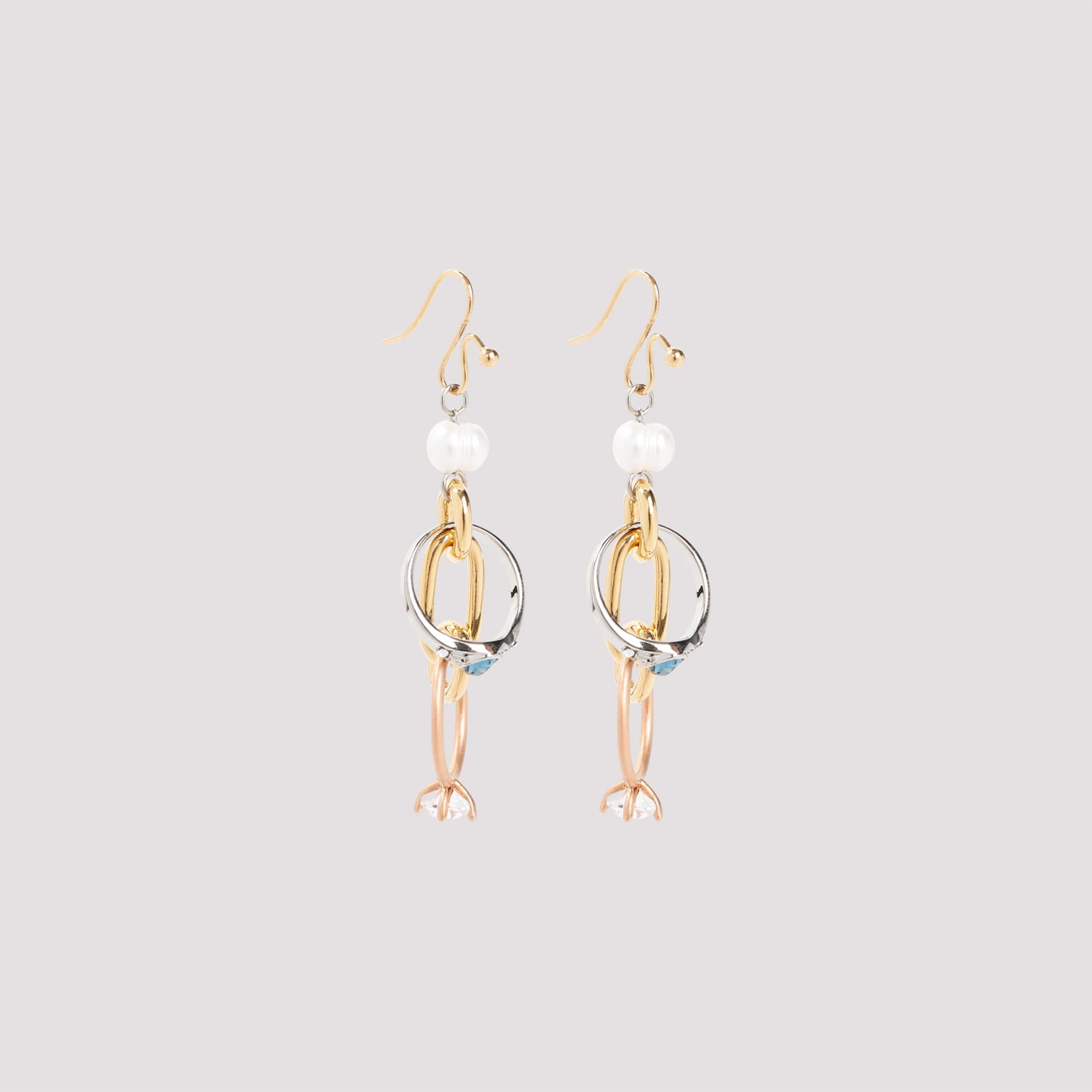 Shop Marni Metal Earrings In Deep Gold