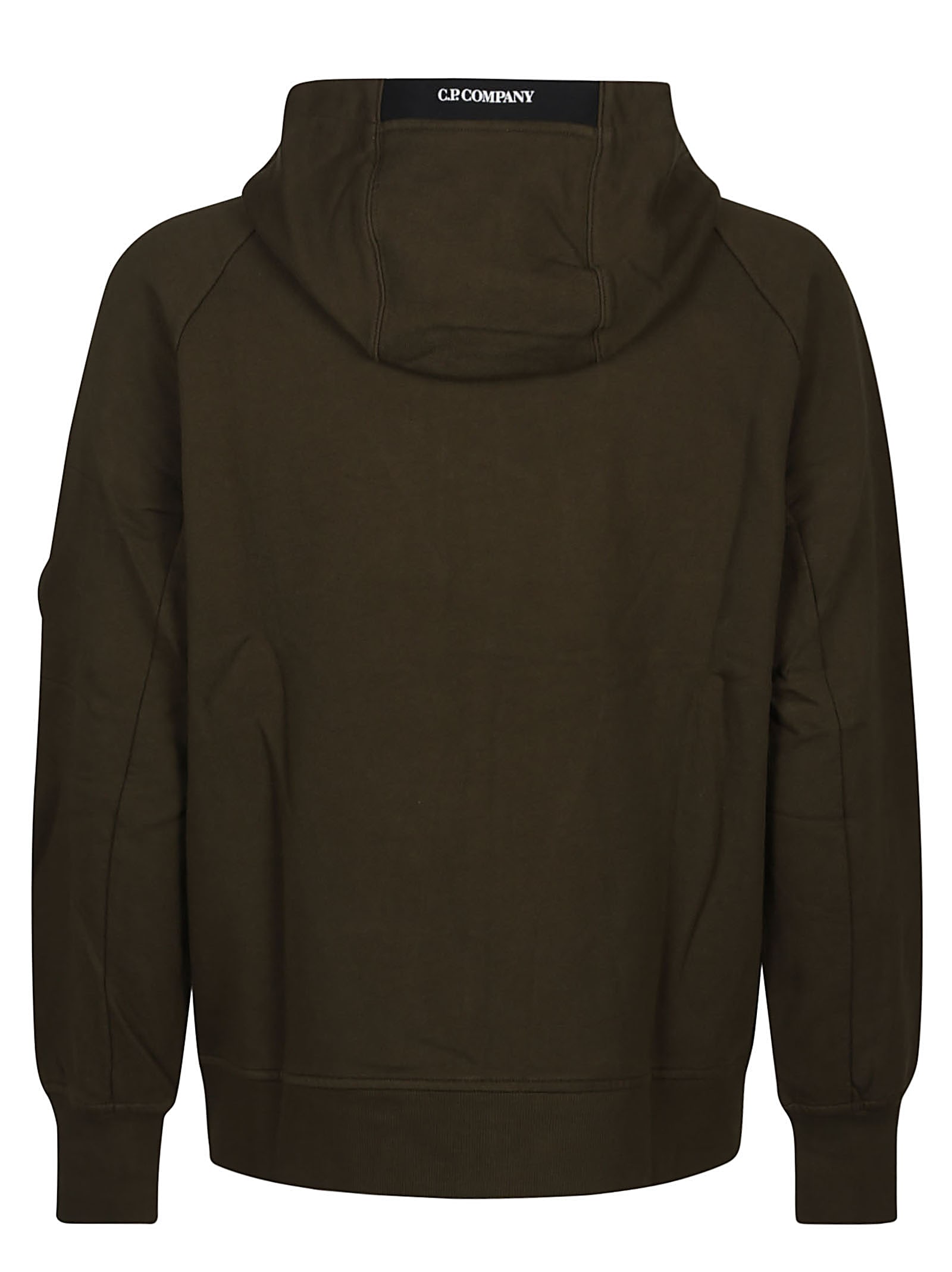 Shop C.p. Company Diagonal Raised Zipped Sweatshirt In Ivy Green