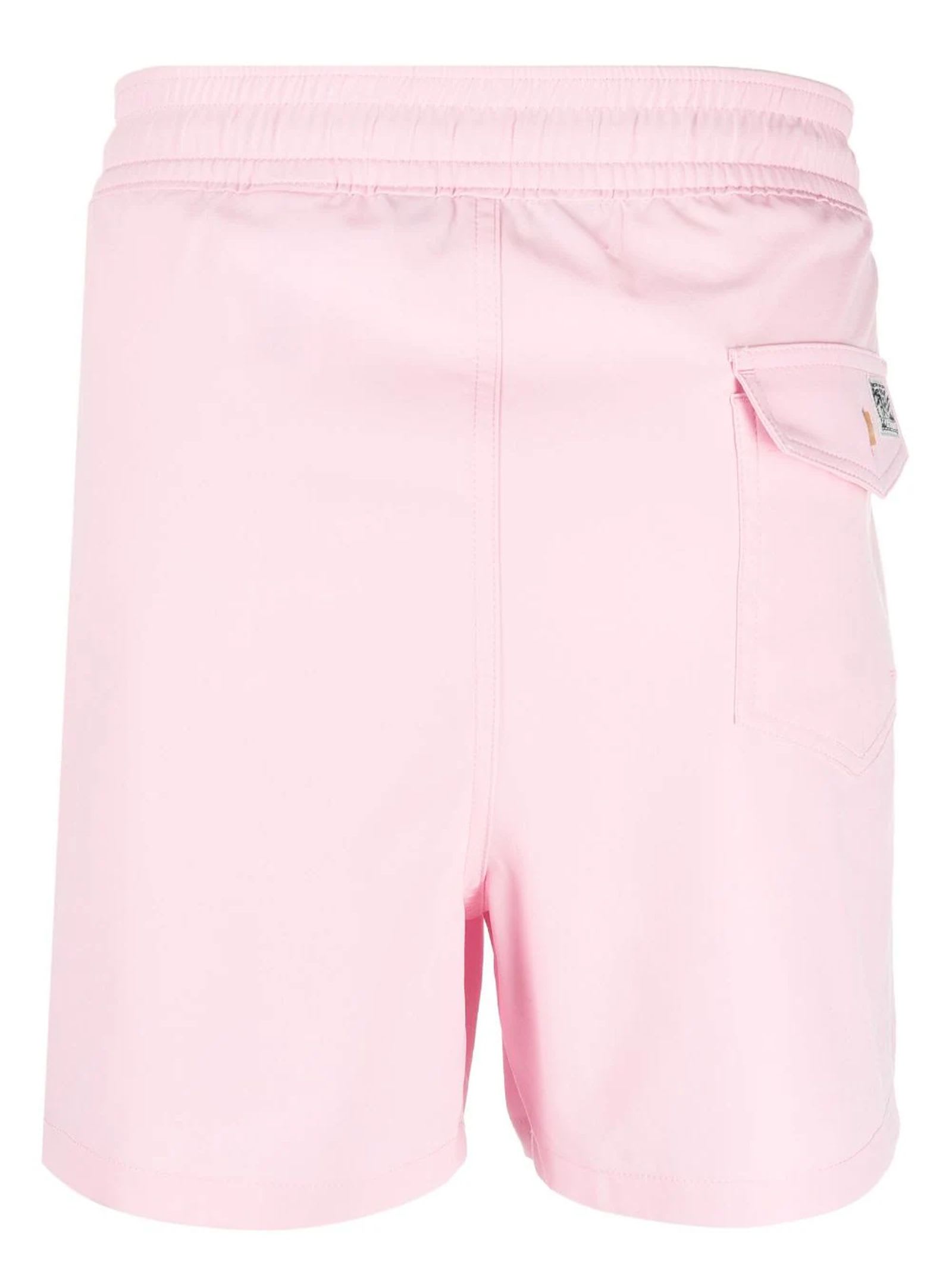 Shop Polo Ralph Lauren Light Pink Swim Shorts