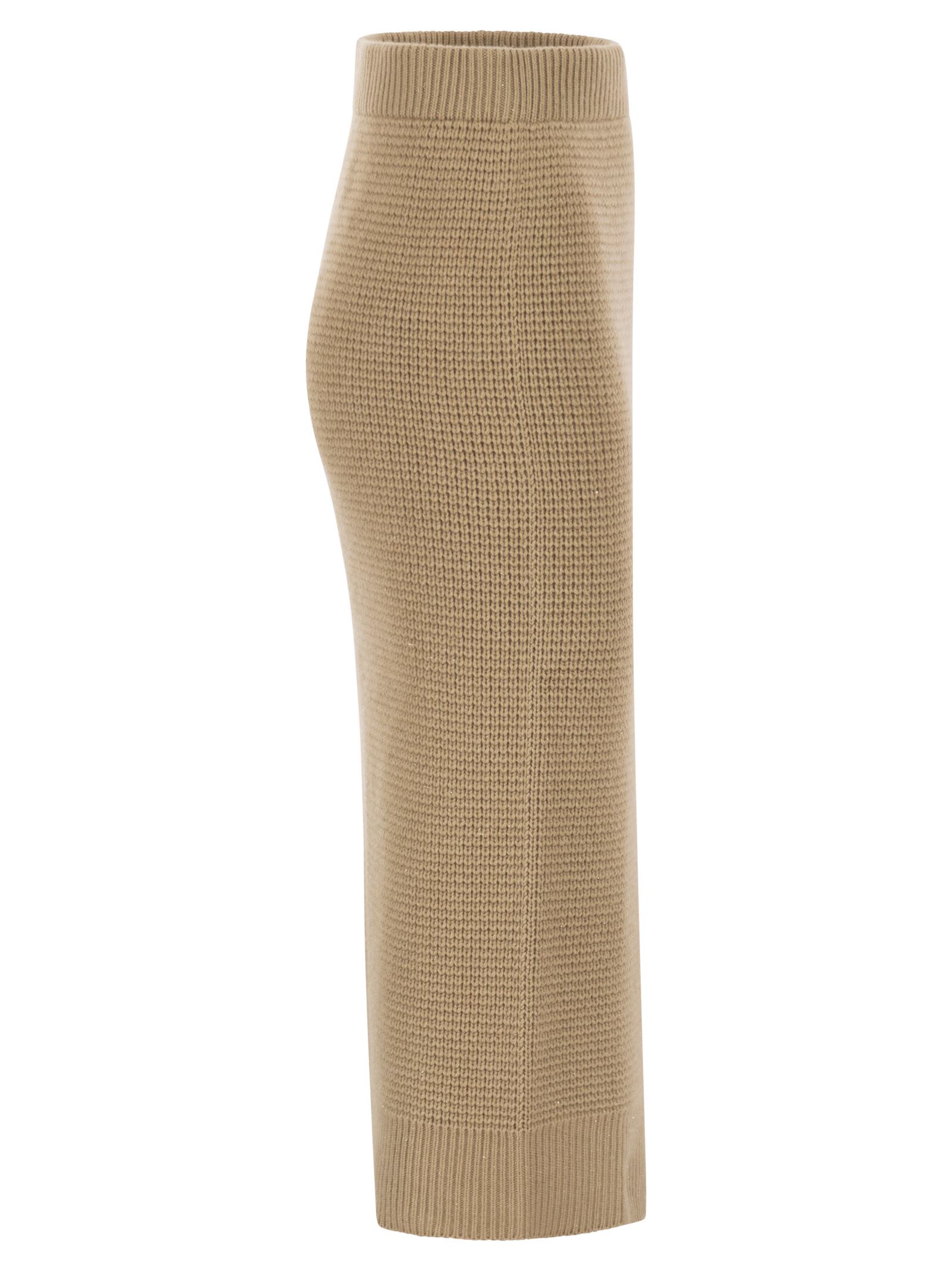 Peserico Knitted Skirt In Brown