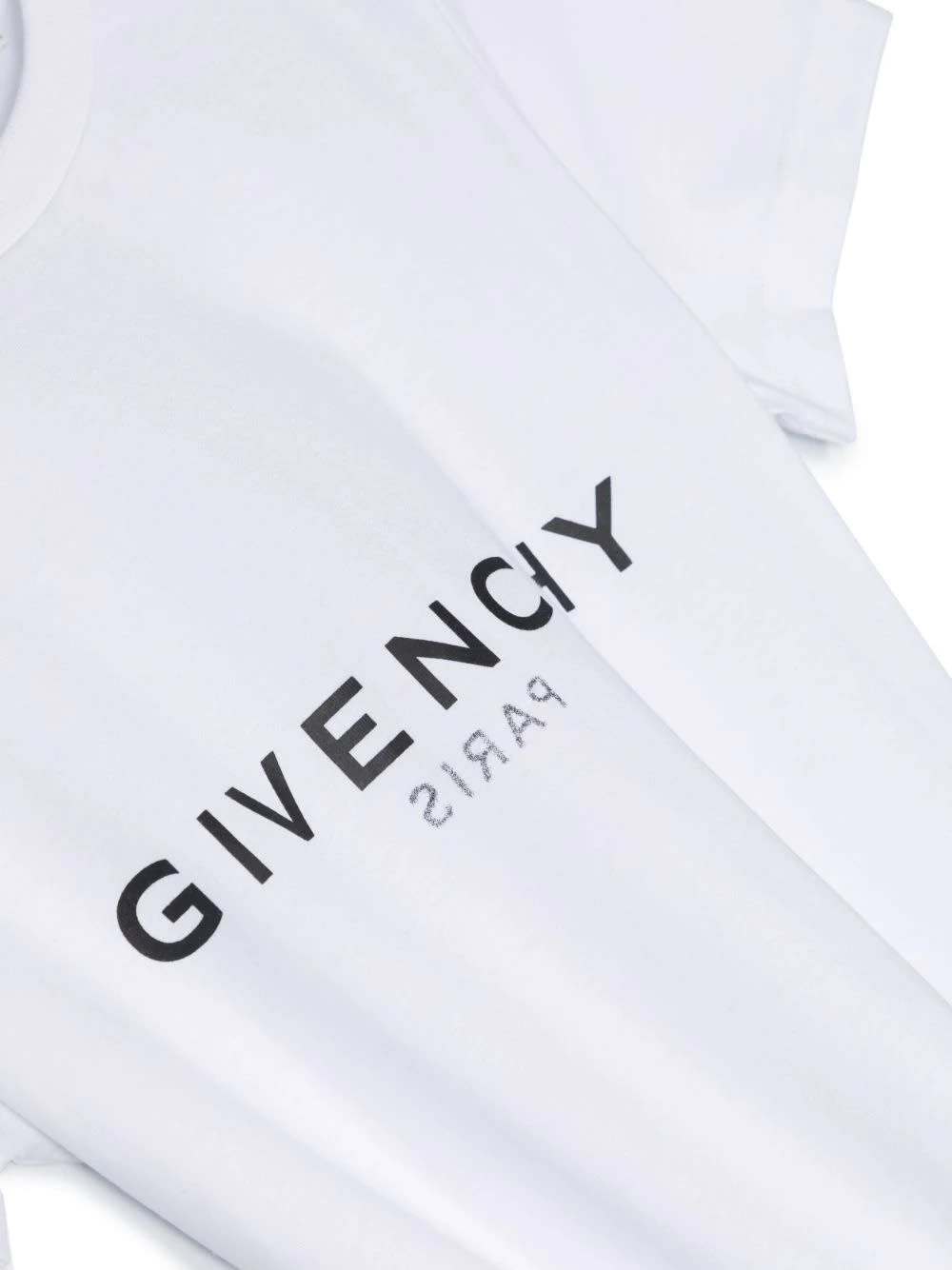 Givenchy Kids' White T-shirt With Front And Back Logo In Bianco | ModeSens