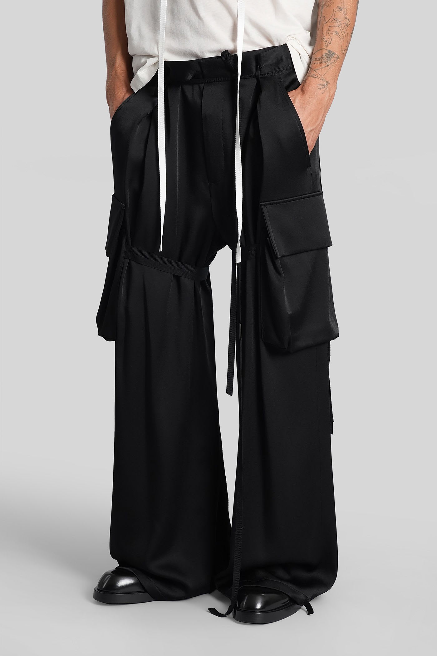 Ann Demeulemeester Iben Pants In Black Acetate In Black