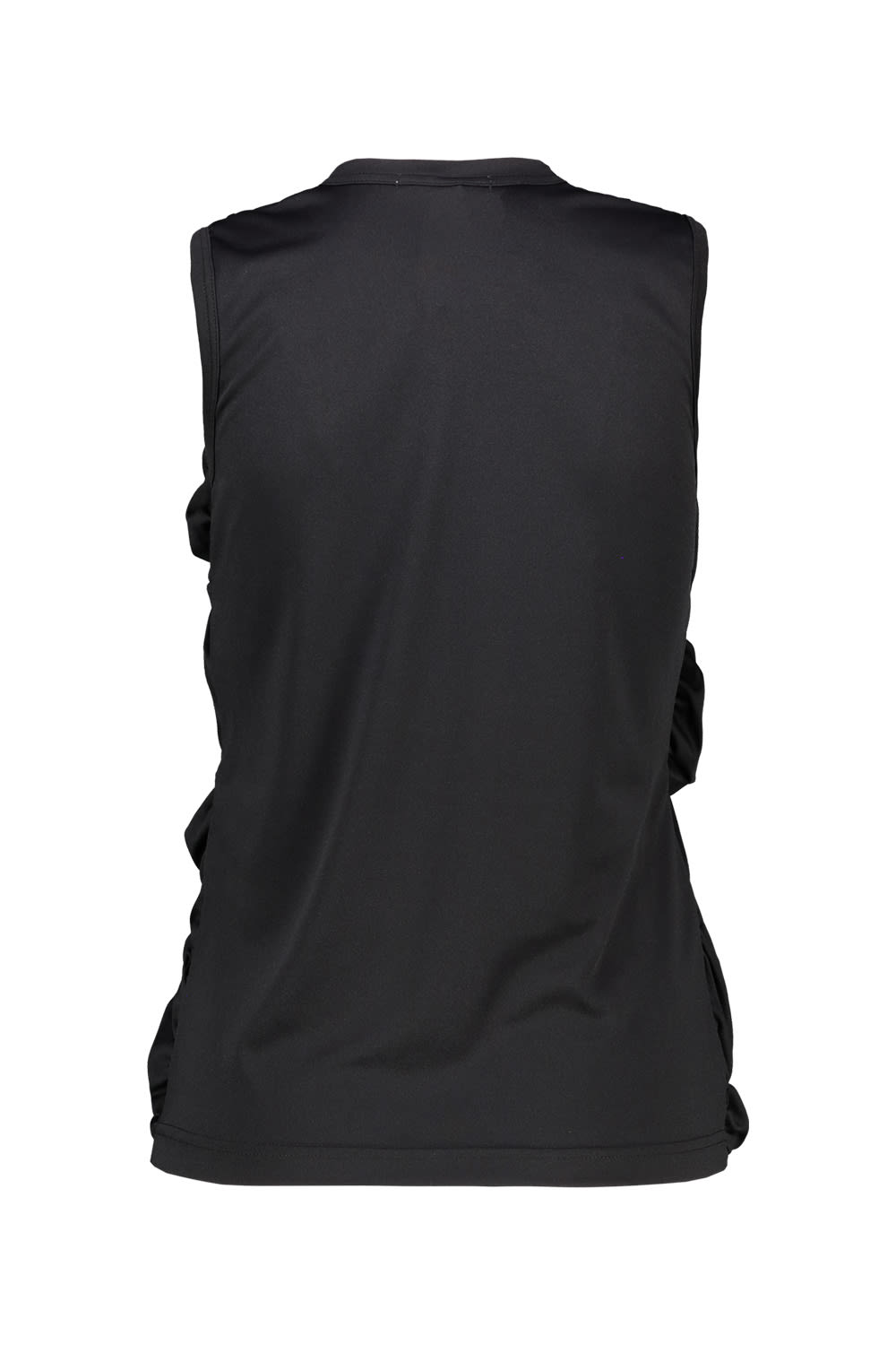 Shop Comme Des Garçons Sleeveless T-shirt With Gathered Front In Black